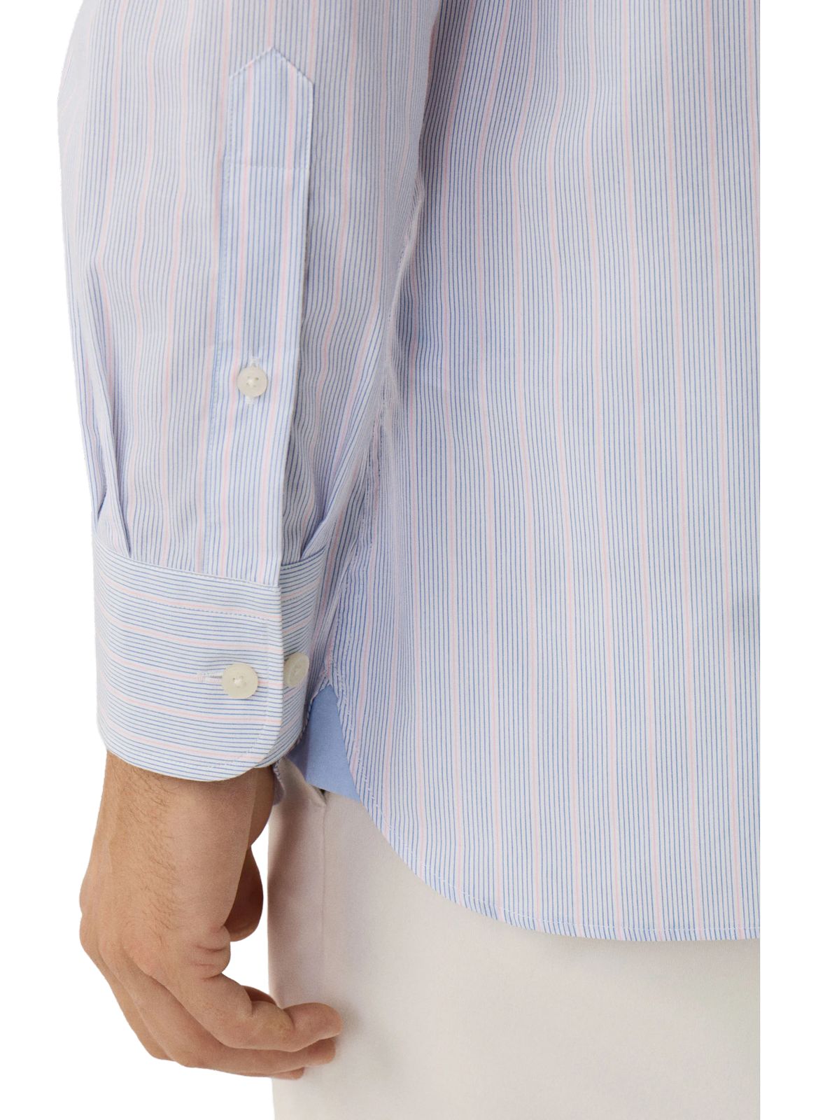 Chemise à rayures en coton mélangé HACKETT Rose