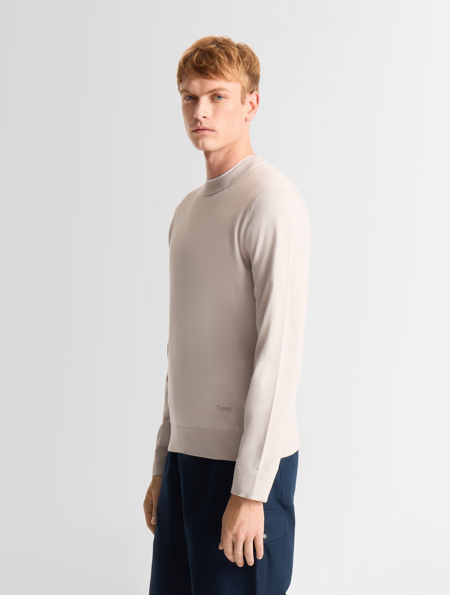 Pull ashtton col rond coupe regular FUSALP Blanc