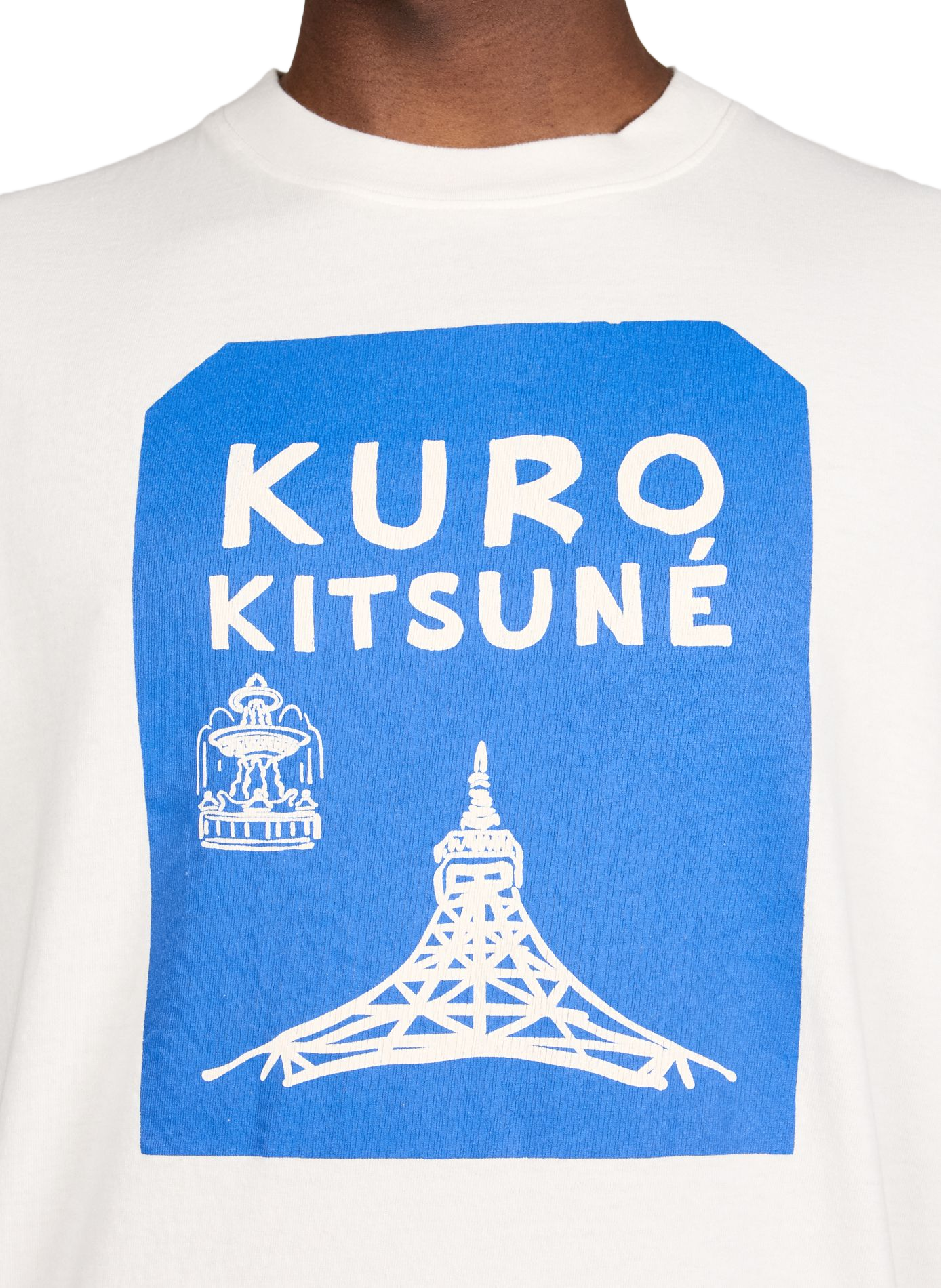 Tokyo-Paris cotton T-shirt MAISON KITSUNÉ Beige
