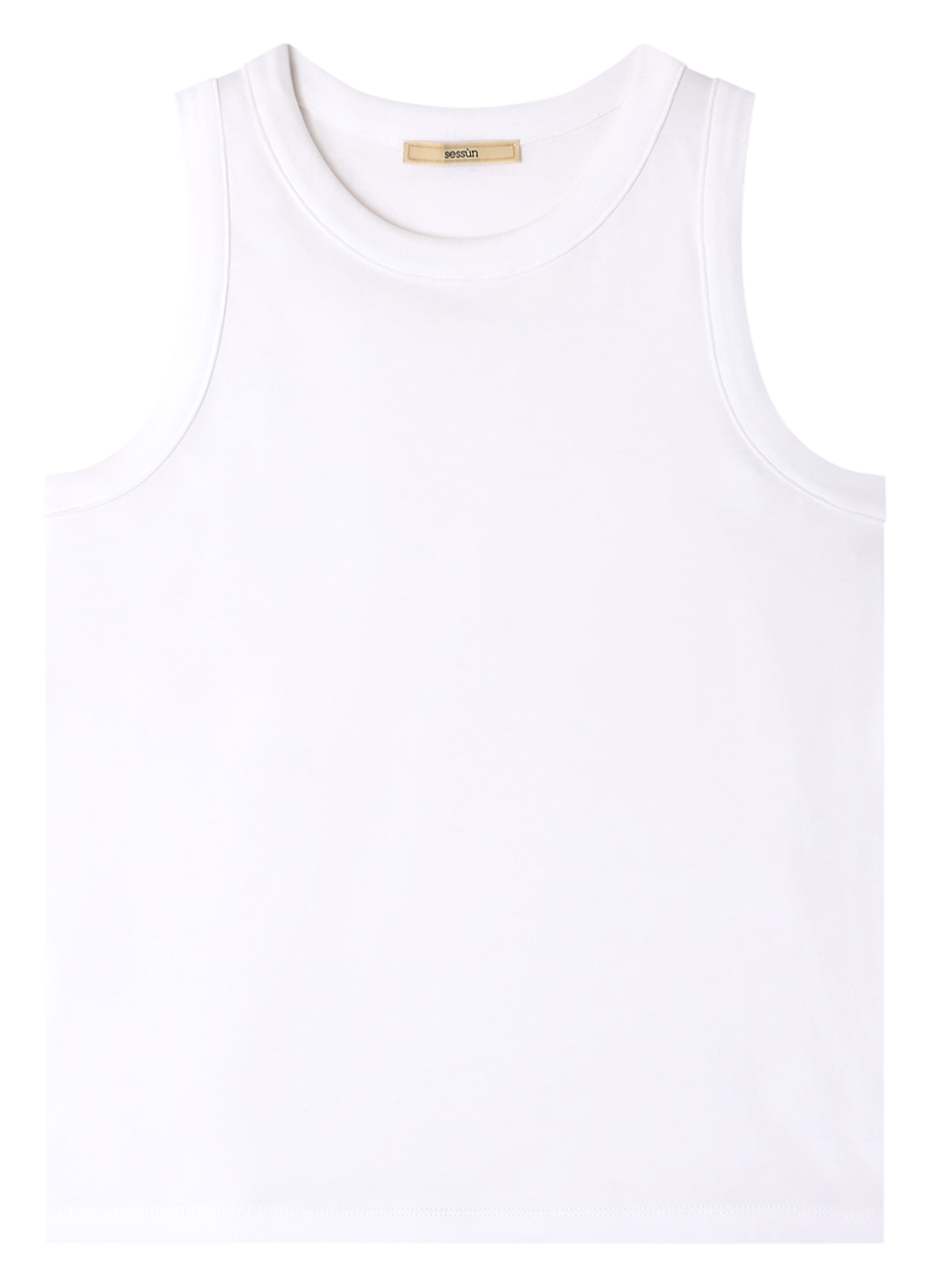 Débardeur droit en coton sangalo SESSUN Blanc