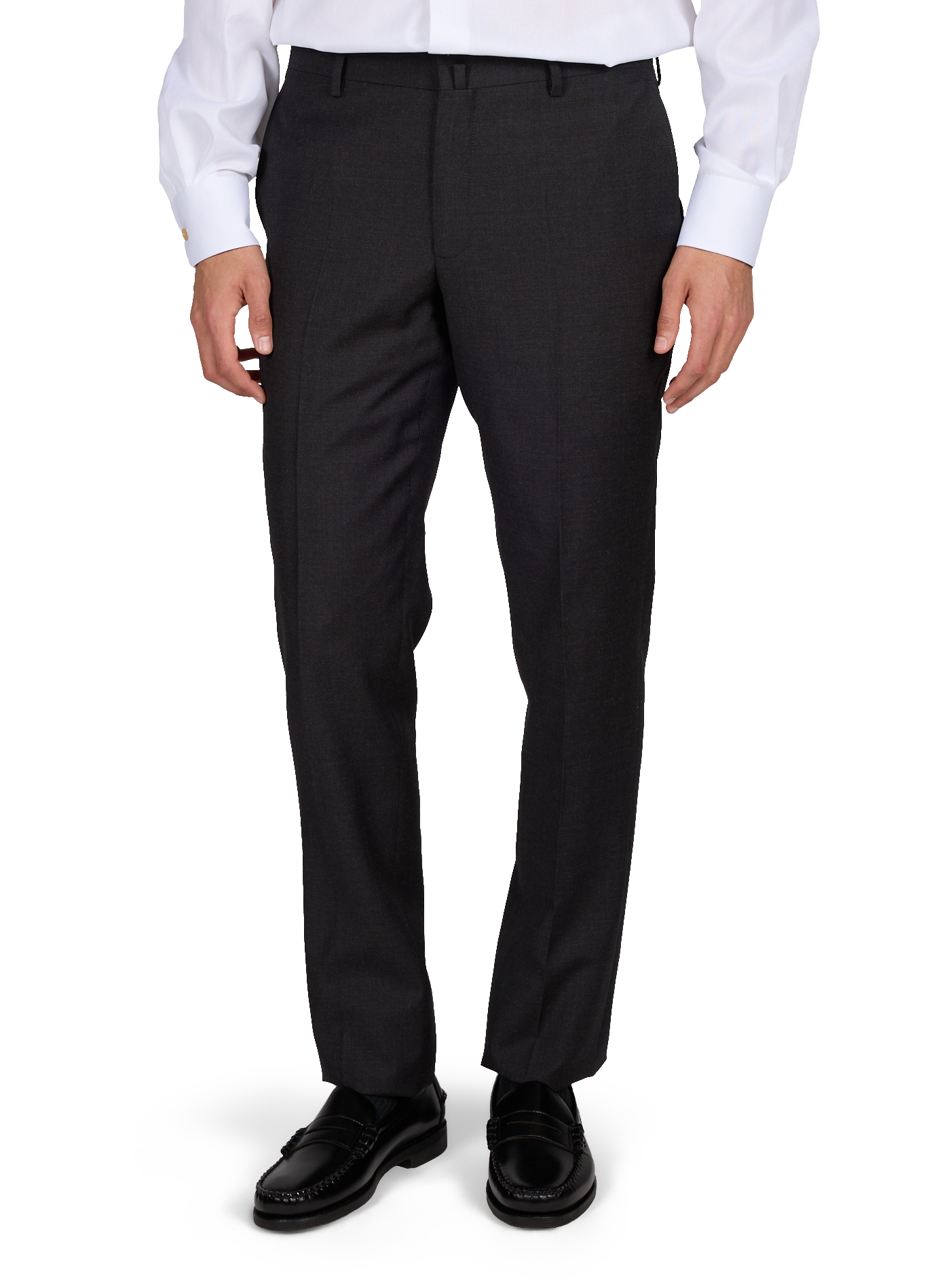 Pantalon de costume ajusté en laine HACKETT Gris