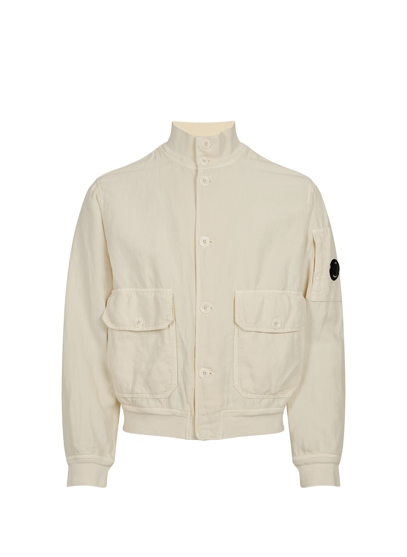 Buttoned jacket in cotton and linen CP COMPANY Beige
