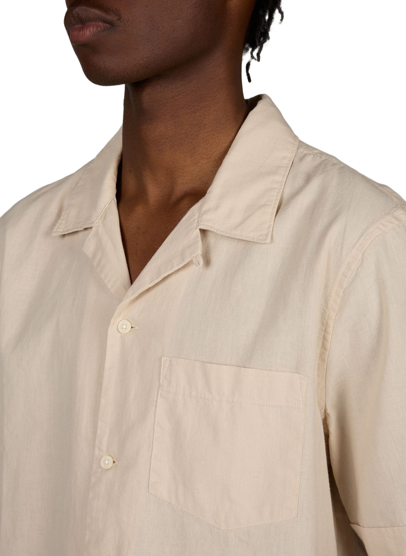 Straight shirt in cotton and linen DOCKERS Beige