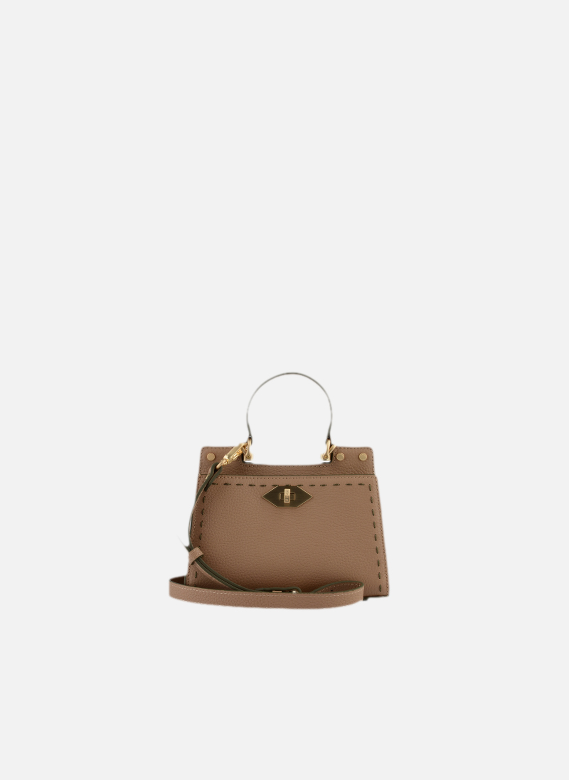 Trianon | sac à main micro en cuir de vachette POURCHET Kaki