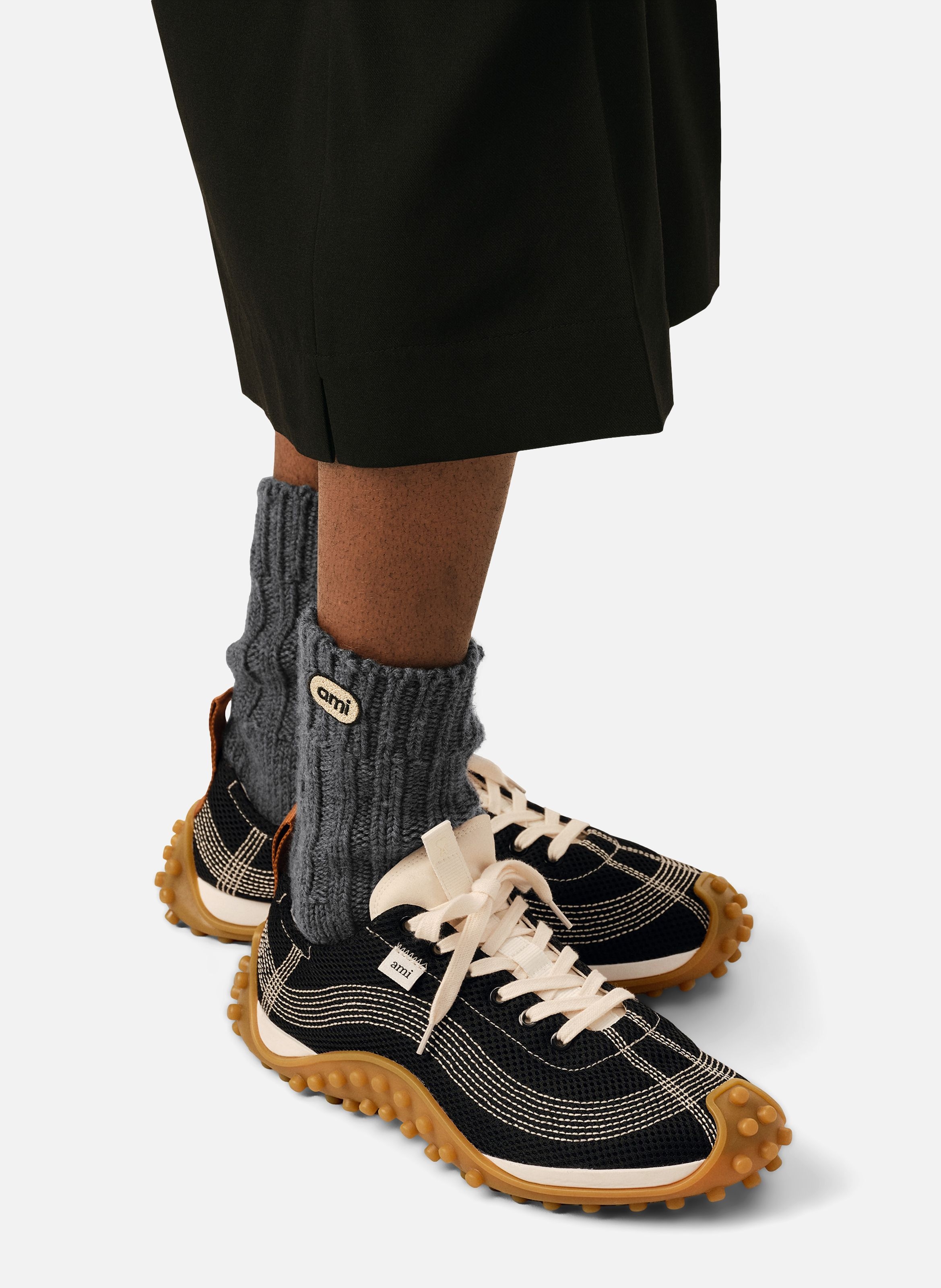 Sneakers mirage unisexe en mesh AMI PARIS Noir