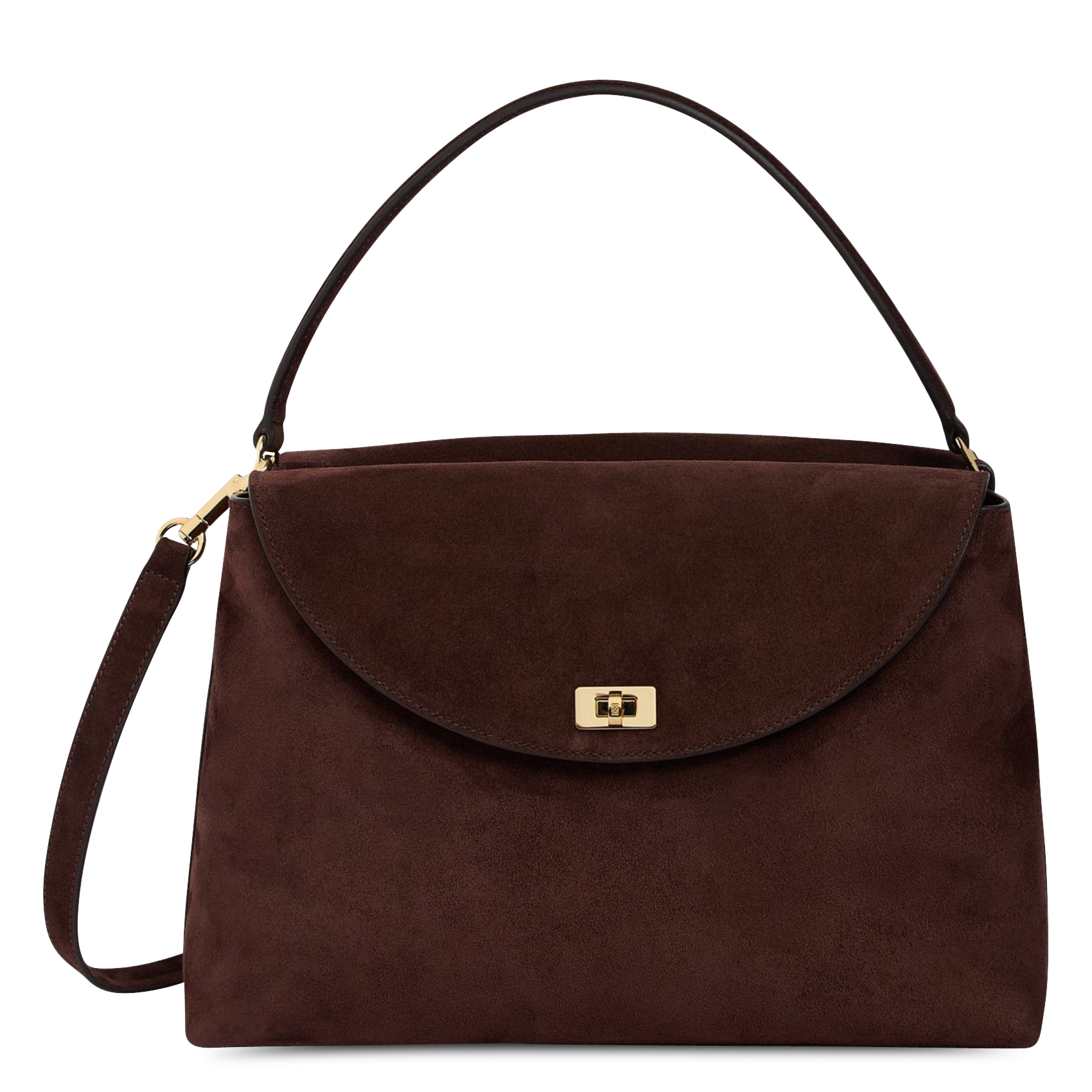 Sac à main en suède SANDRO Marron