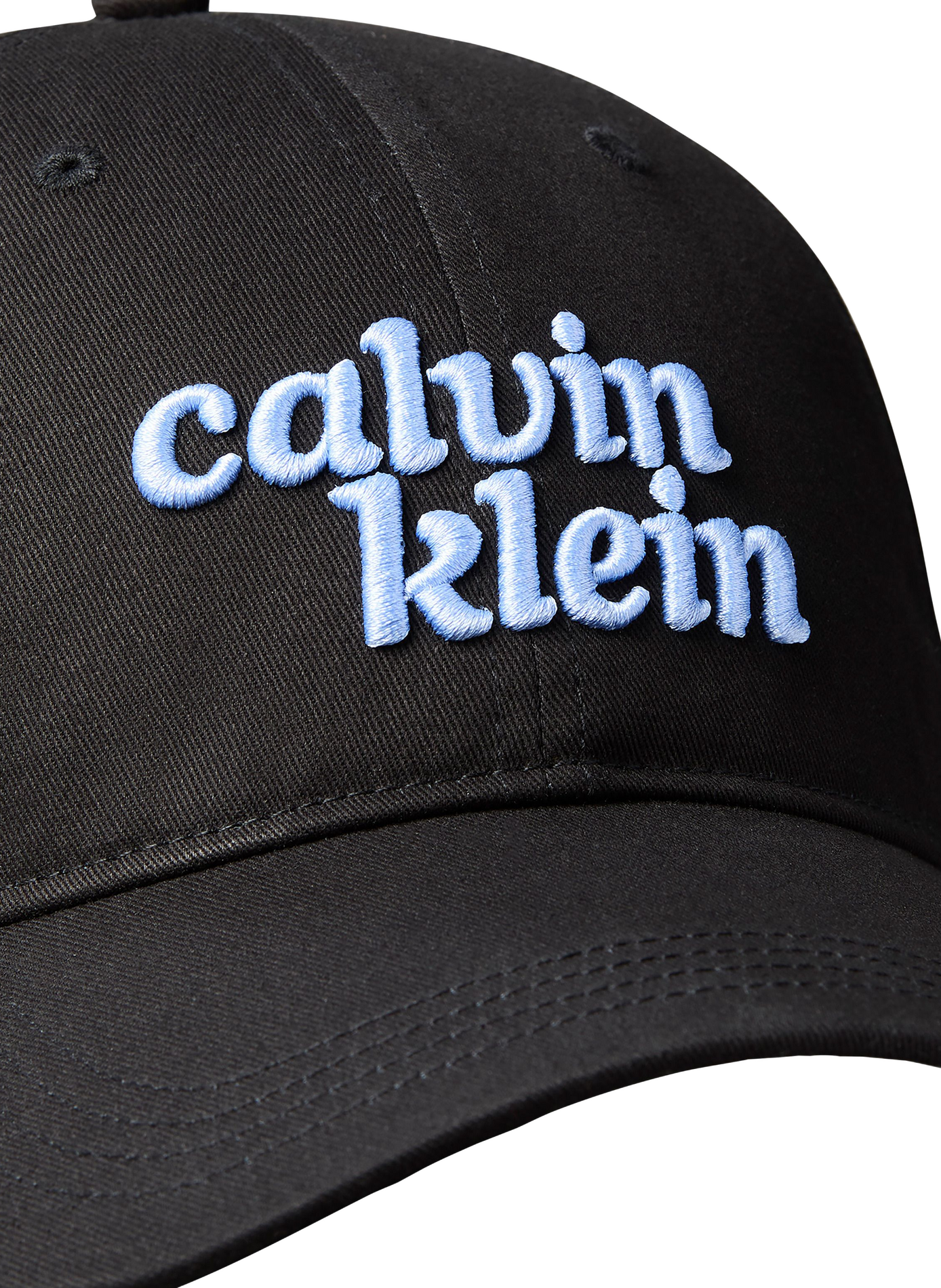 Gorra con logo bordado en algodón CALVIN KLEIN Negro