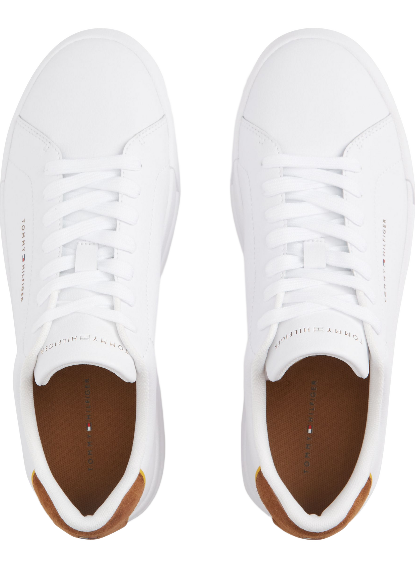 Basket cuir effet grainé TOMMY HILFIGER Blanc
