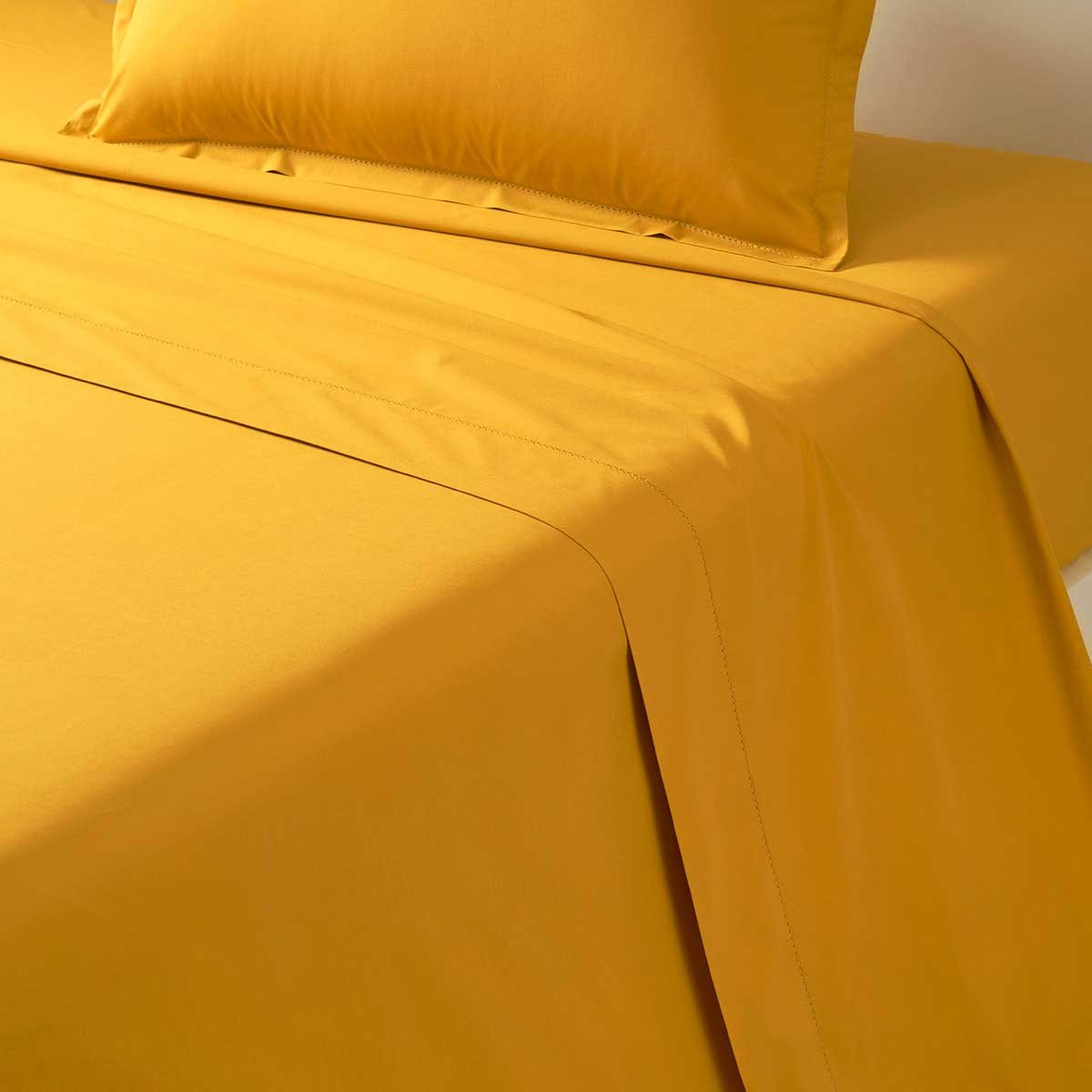 Drap plat en percale de coton, alcove  Mangue
