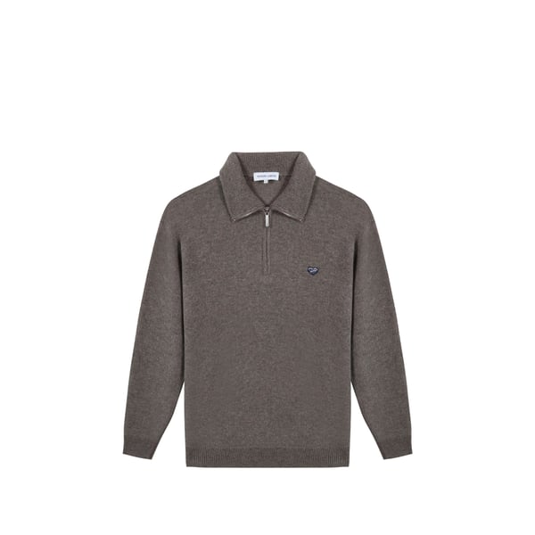 Pull droit col montant en laine Pull droit col montant en laine