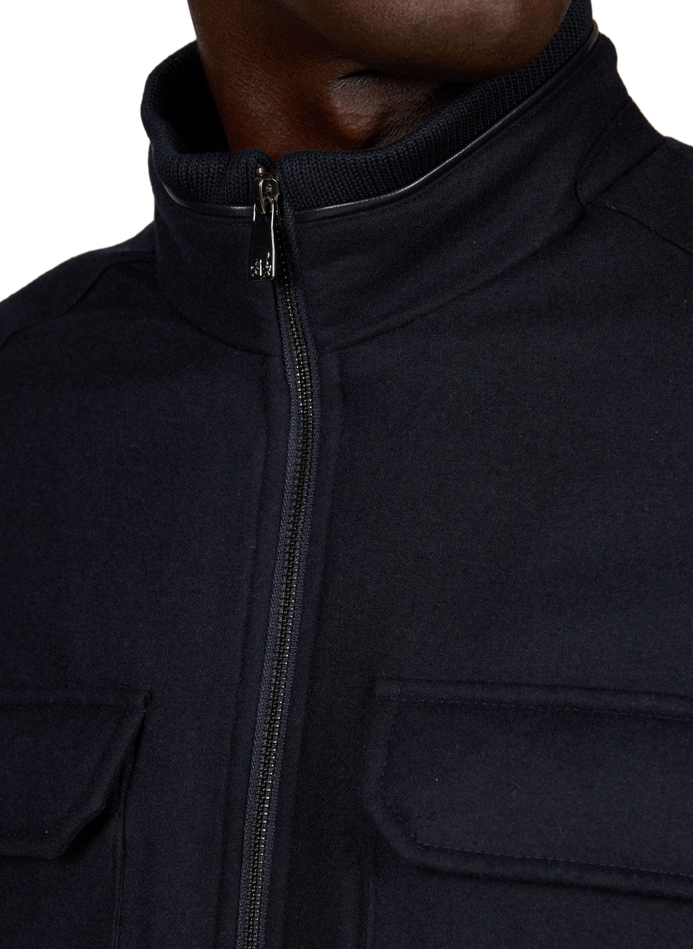 Blouson droit col montant CORNELIANI Bleu