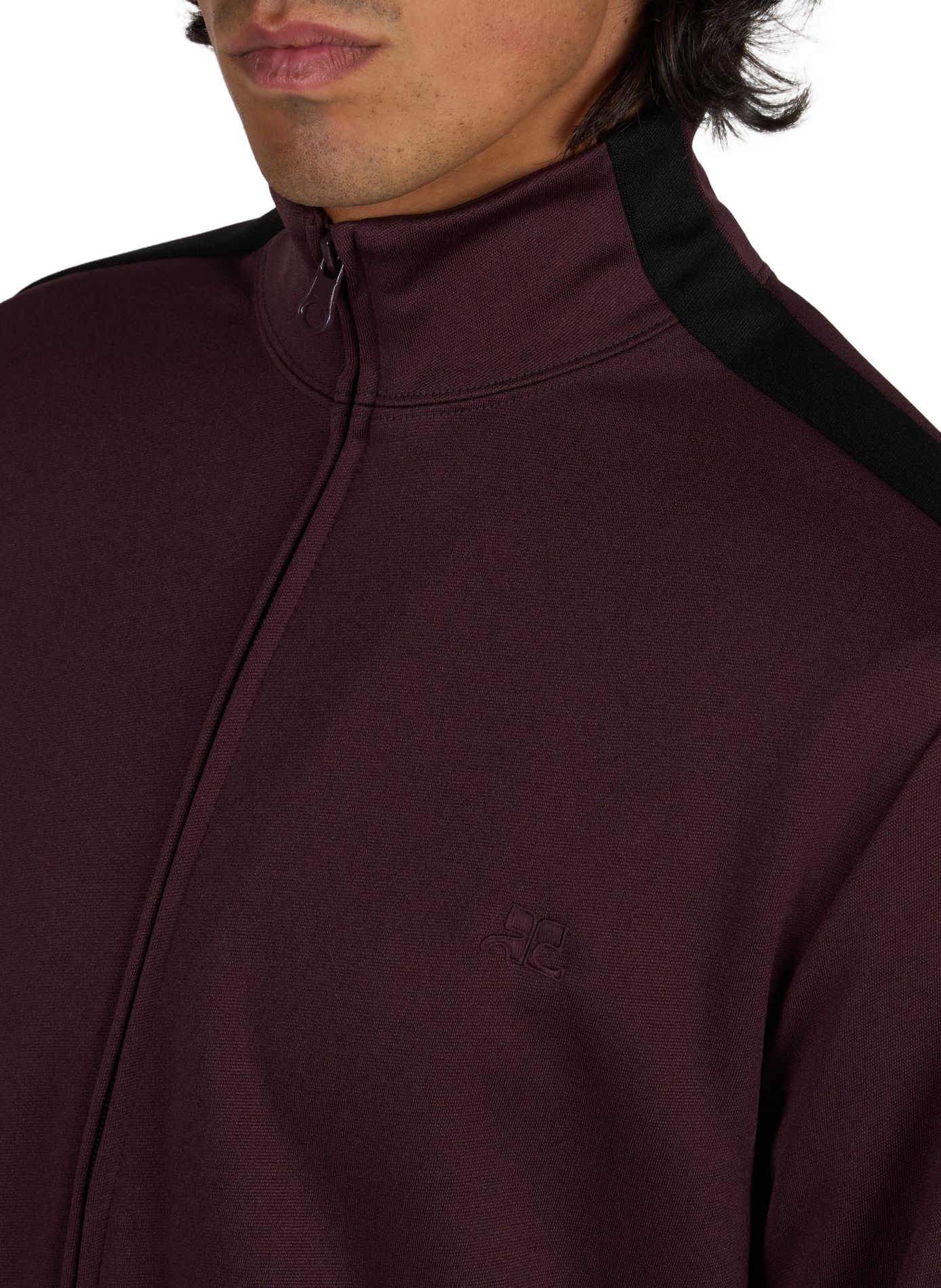 Light straight jacket with long sleeves COURRÈGES Red