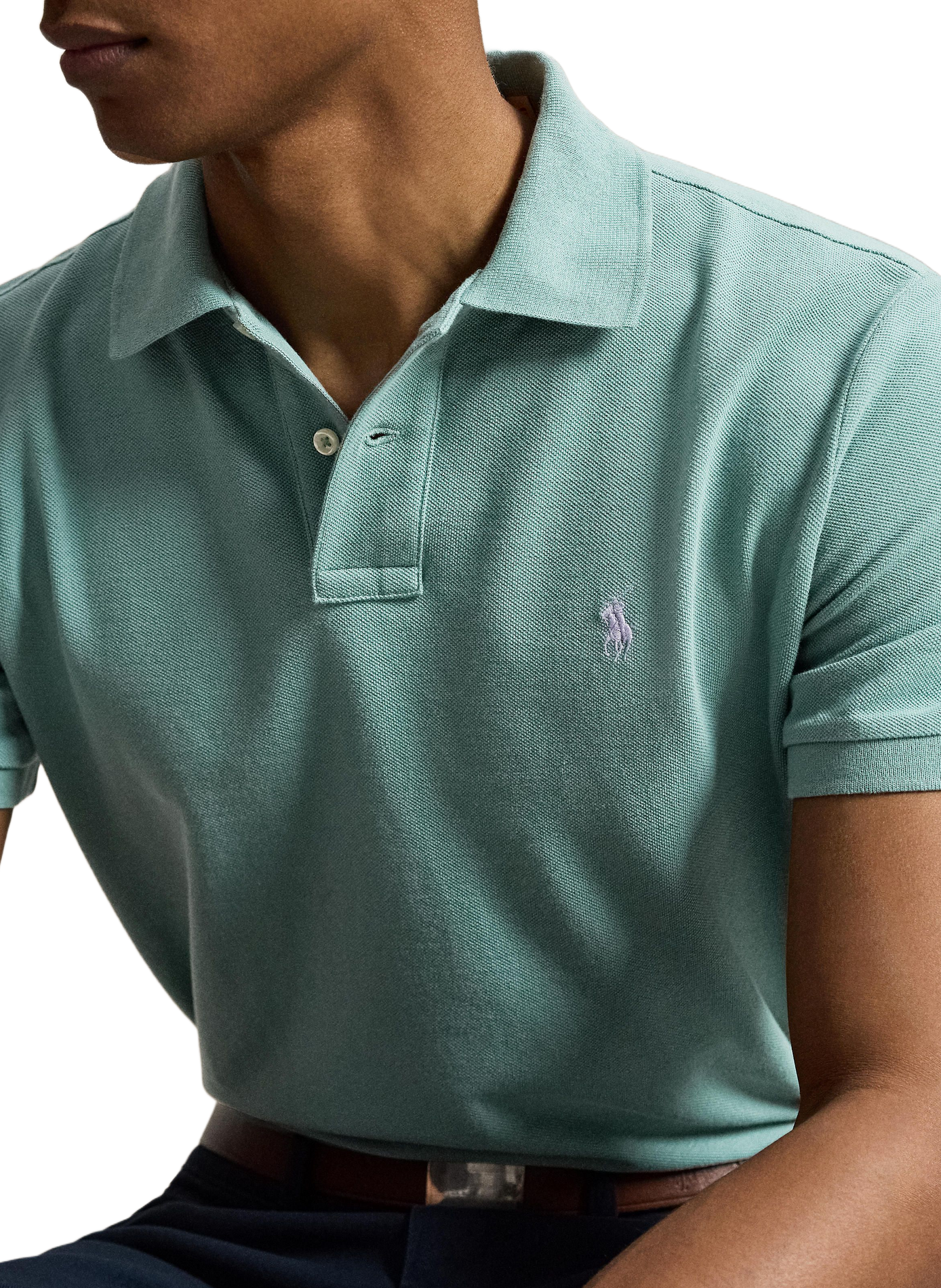 Polo droit en piqué de coton | Vert POLO RALPH LAUREN Homme