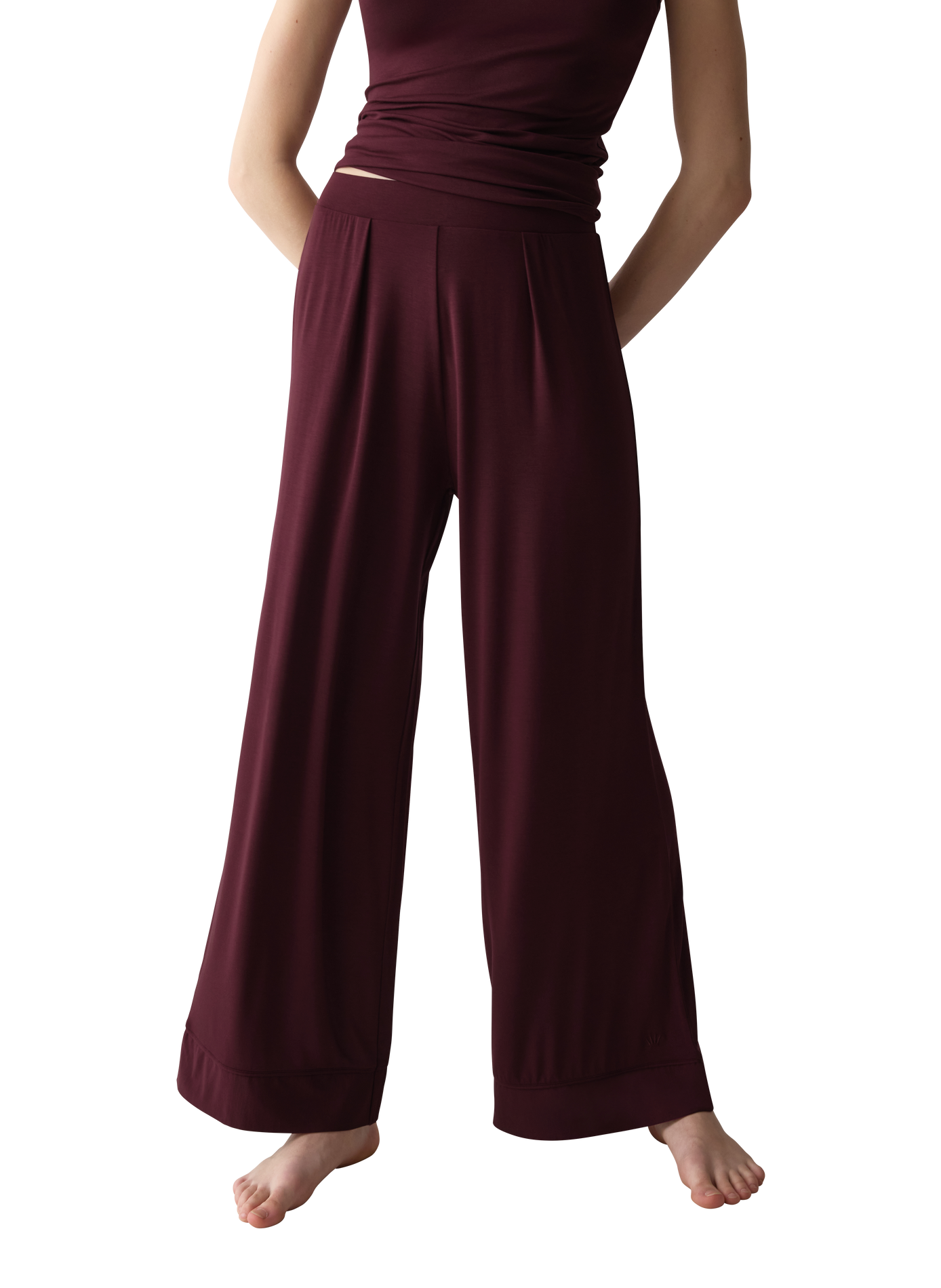 Pantalon à jambes larges TRIUMPH Rouge