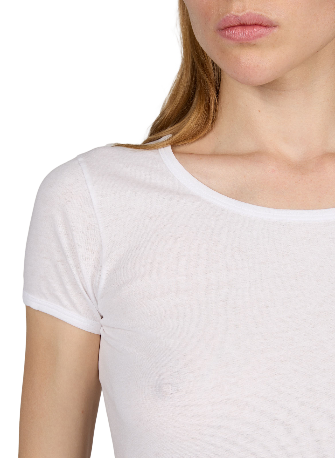 T-shirt cintré Reid en coton CALVIN KLEIN COLLECTION Blanc