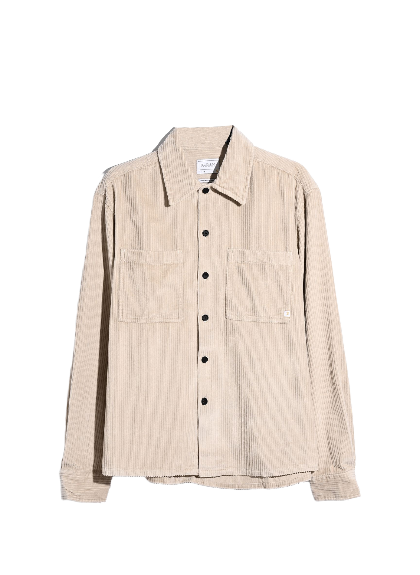 Surchemise en effet velours en coton FARAH Beige
