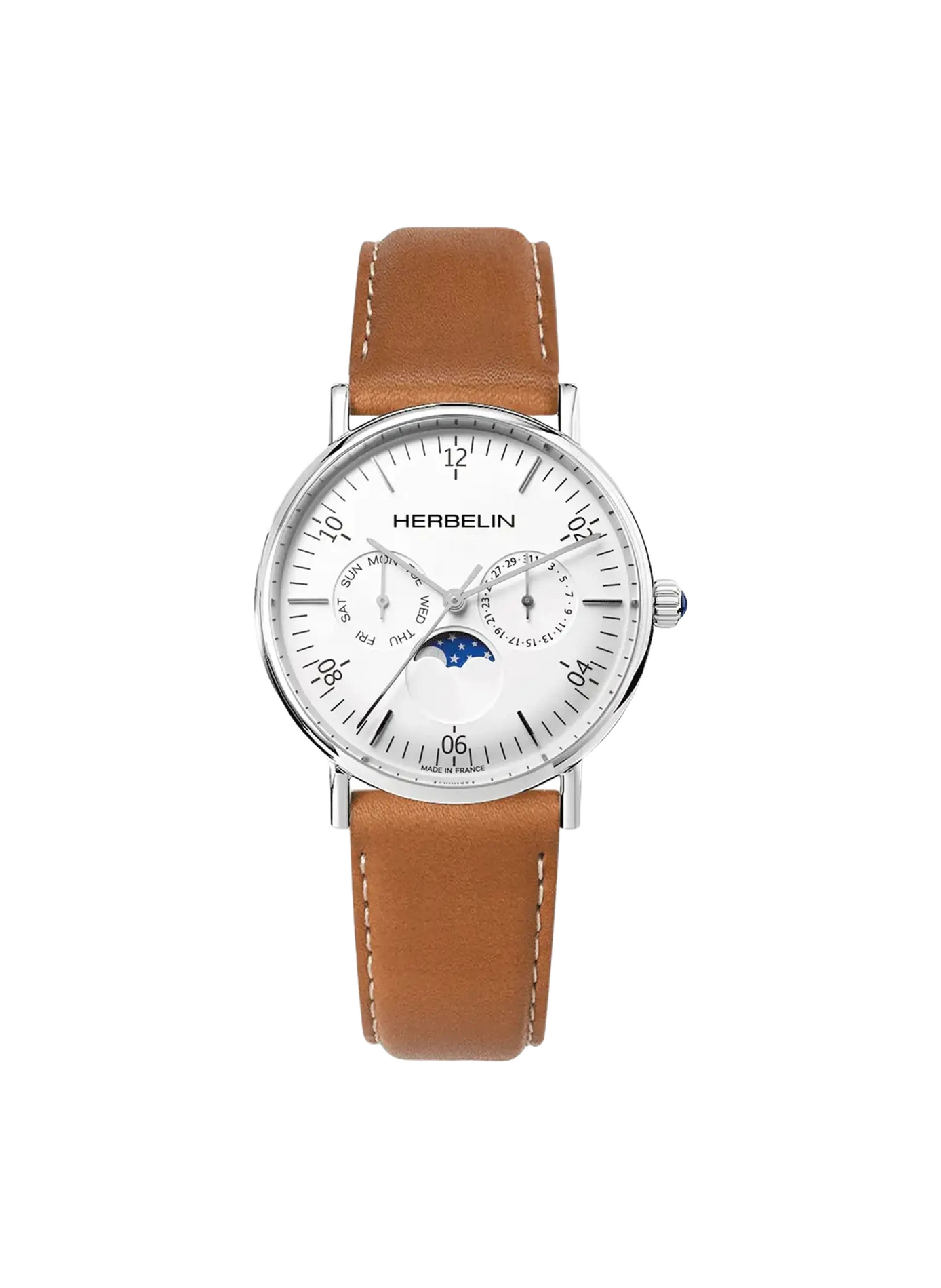 Quarzuhr Inspiration aus Leder HERBELIN Weiss