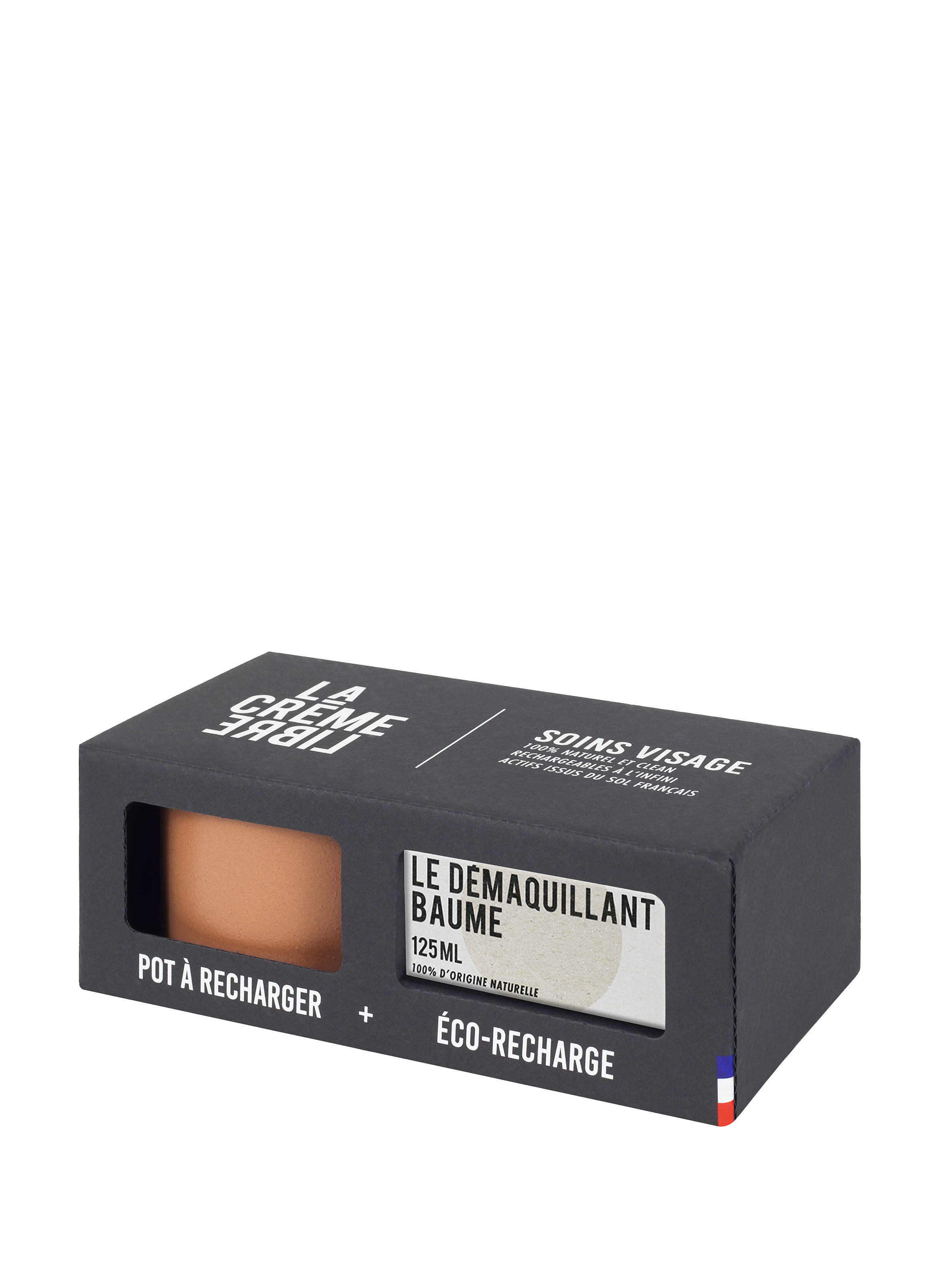 Démaquillant baume visage - Avec son pot béton rechargeable - Terracotta