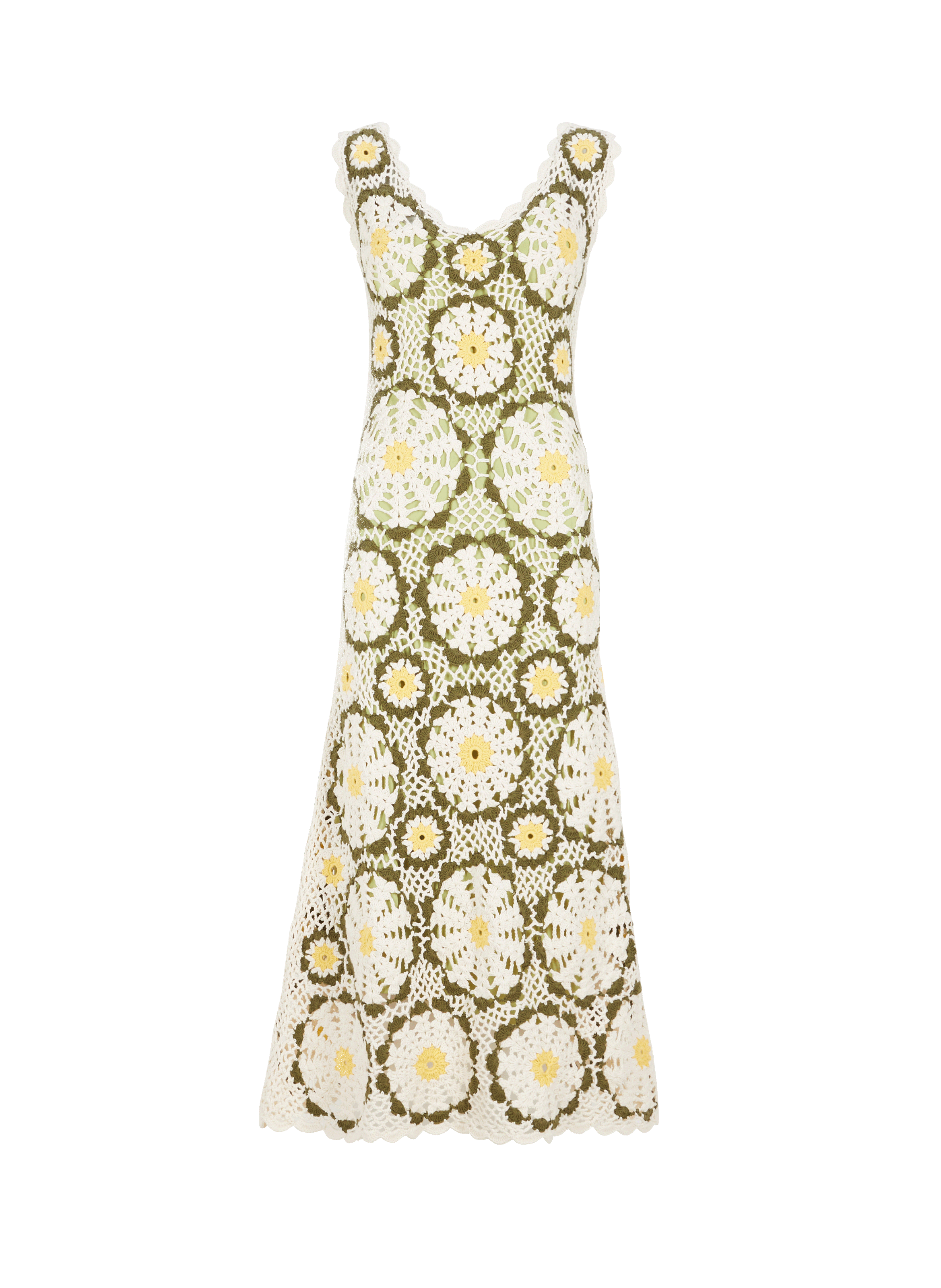 Robe longue en crochet