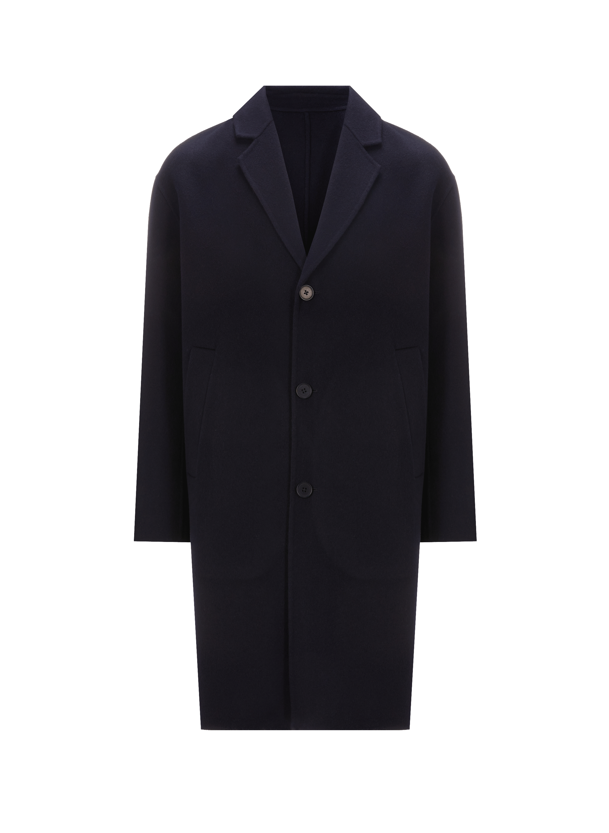 Manteau droit en laine