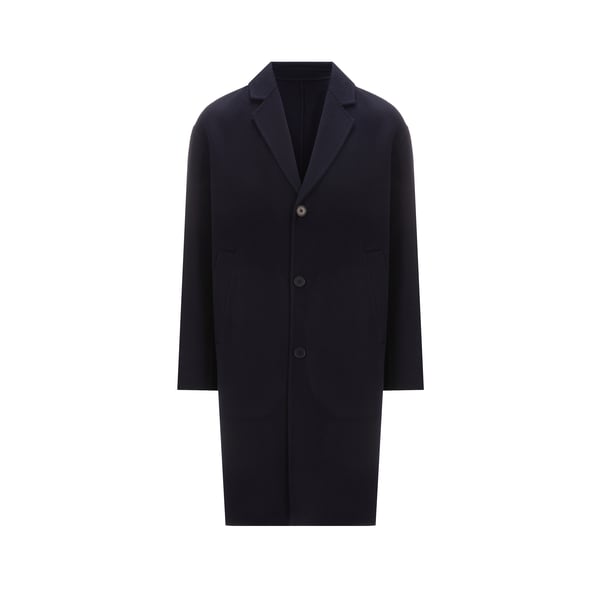 Manteau droit en laine