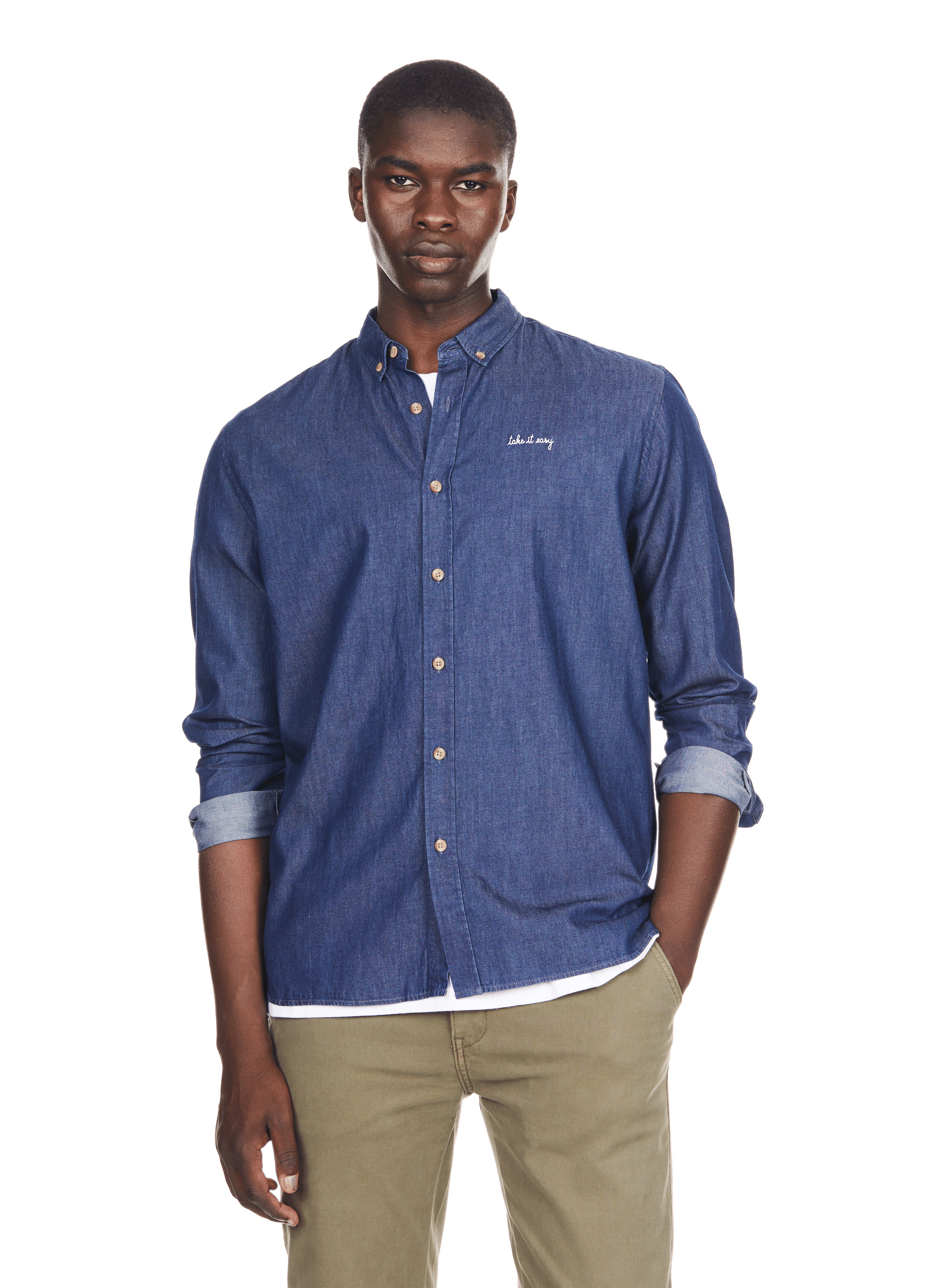 MAISON LABICHE Chemise Malesherbes Take It Easy denim Bleu