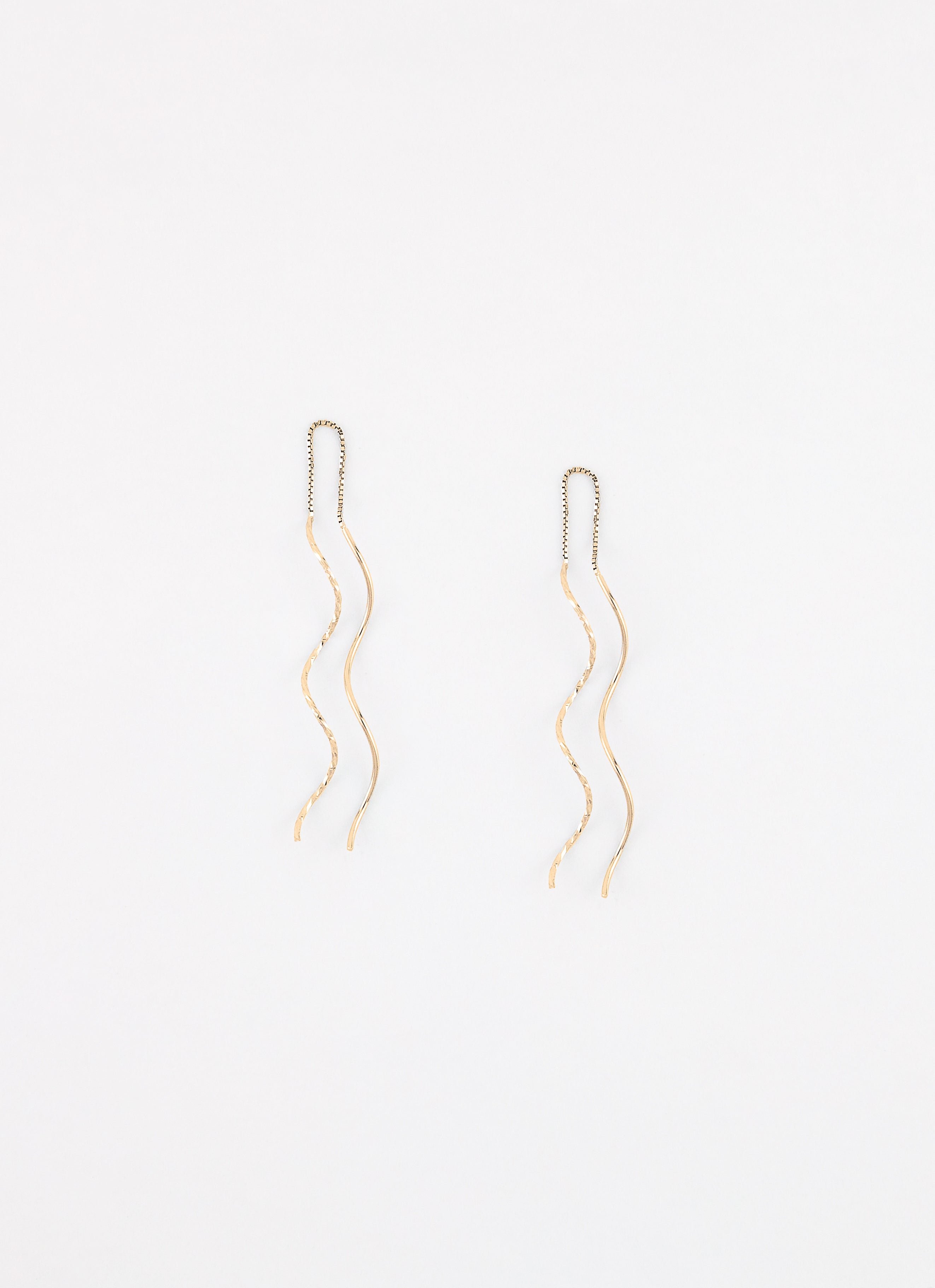 Boucles d'oreille bay onde argent 925 plaqué or ANNA SOTTILOTTA Doré