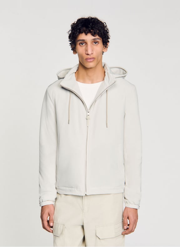 Blouson zippé à capuche Gris by SANDRO SANDRO Blouson zippé à capuche Gris