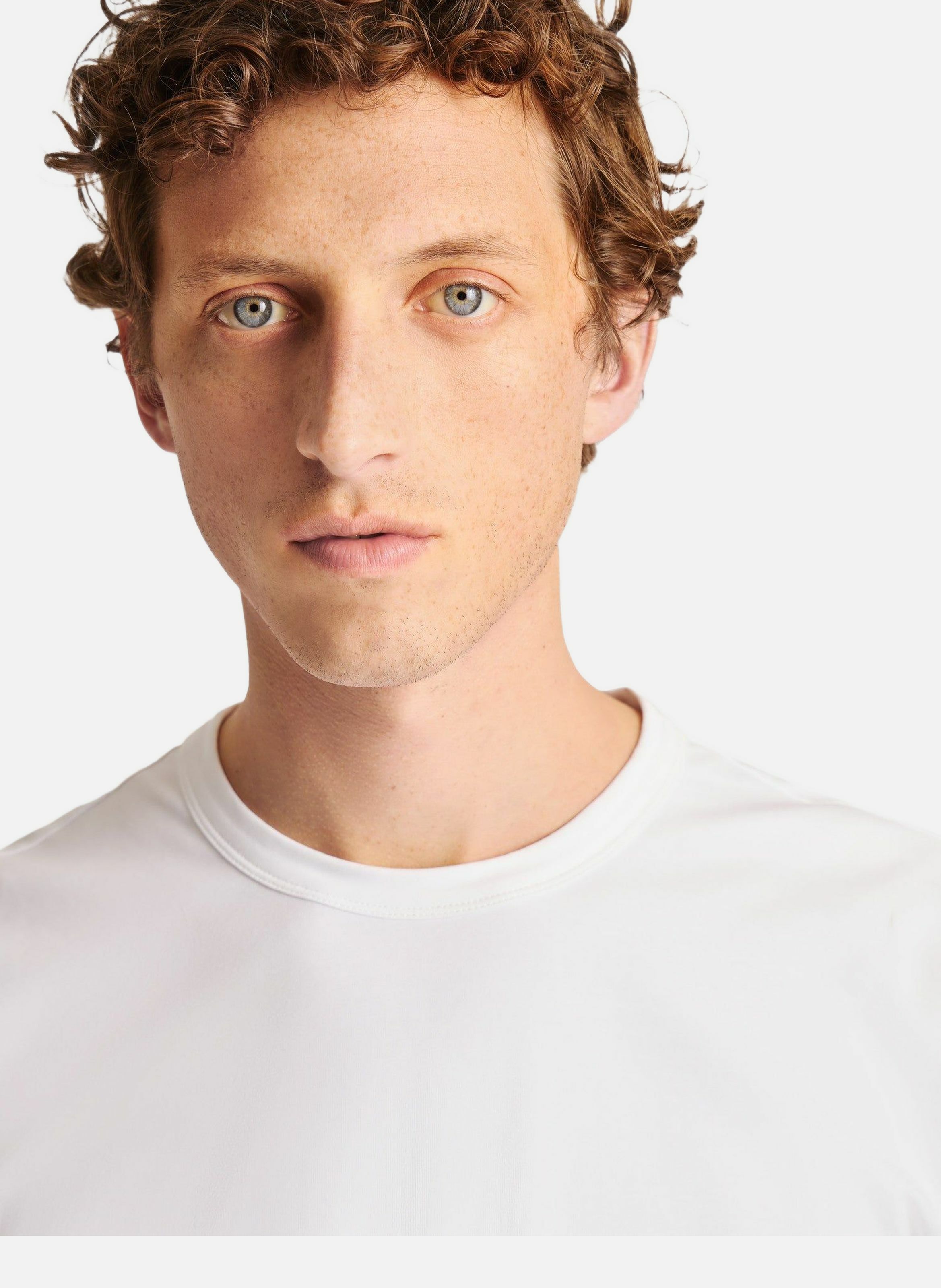 T-shirt riviere col rond coupe regular FUSALP Blanc