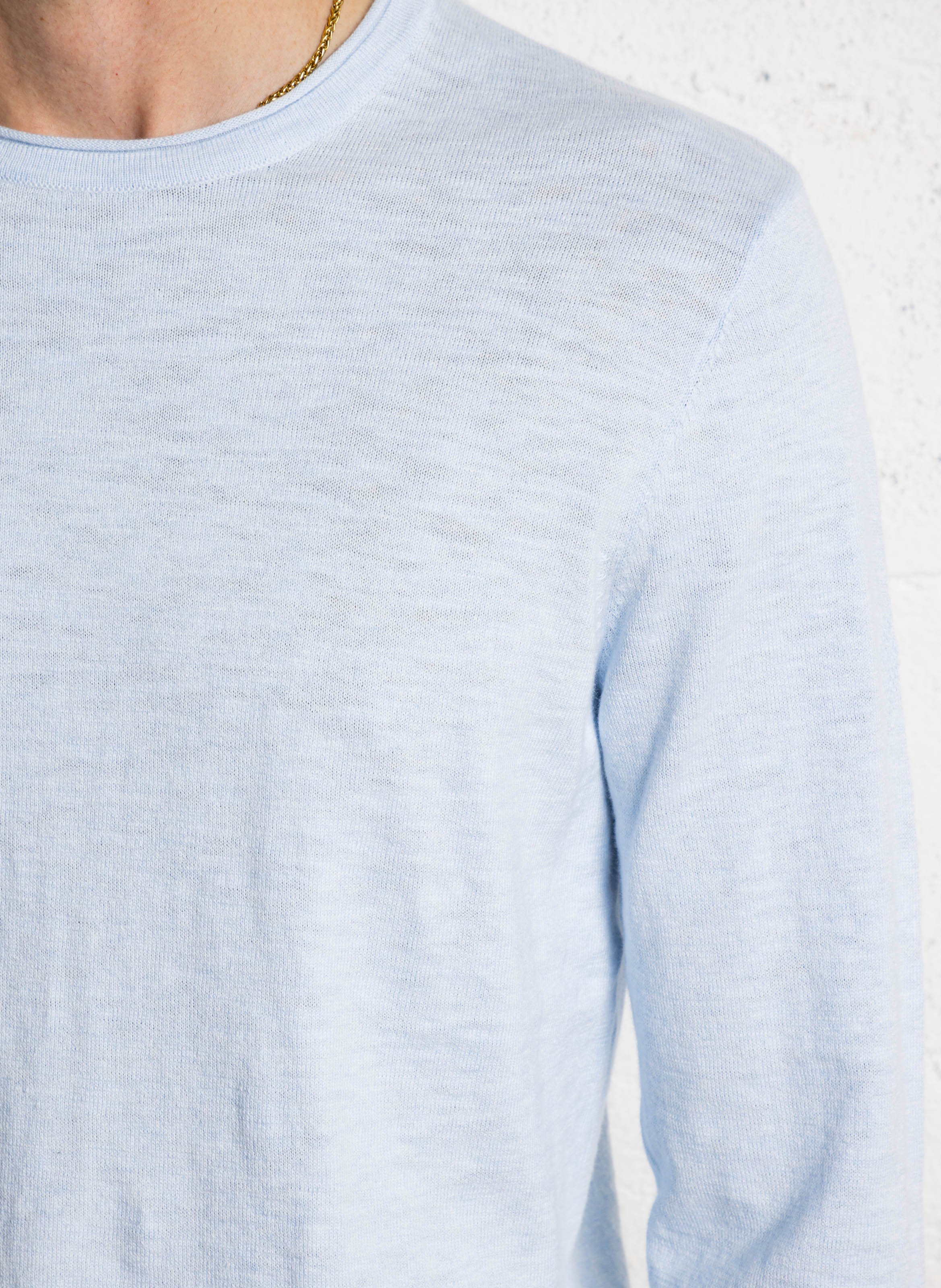 Pull droit en coton IKKS Bleu