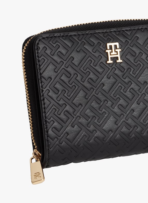 Portefeuille à rabat et monogramme TH | Noir by TOMMY HILFIGER Portefeuille à rabat et monogramme TH Noir