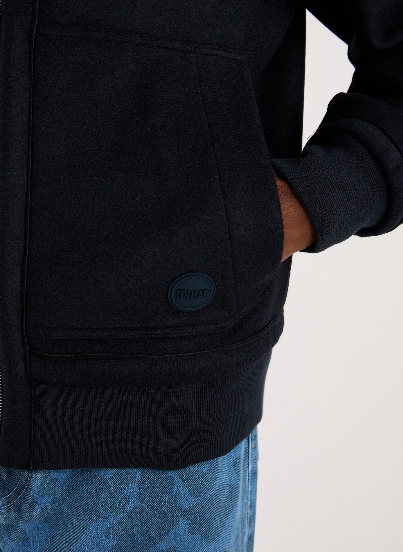 Blouson col montant Bleu