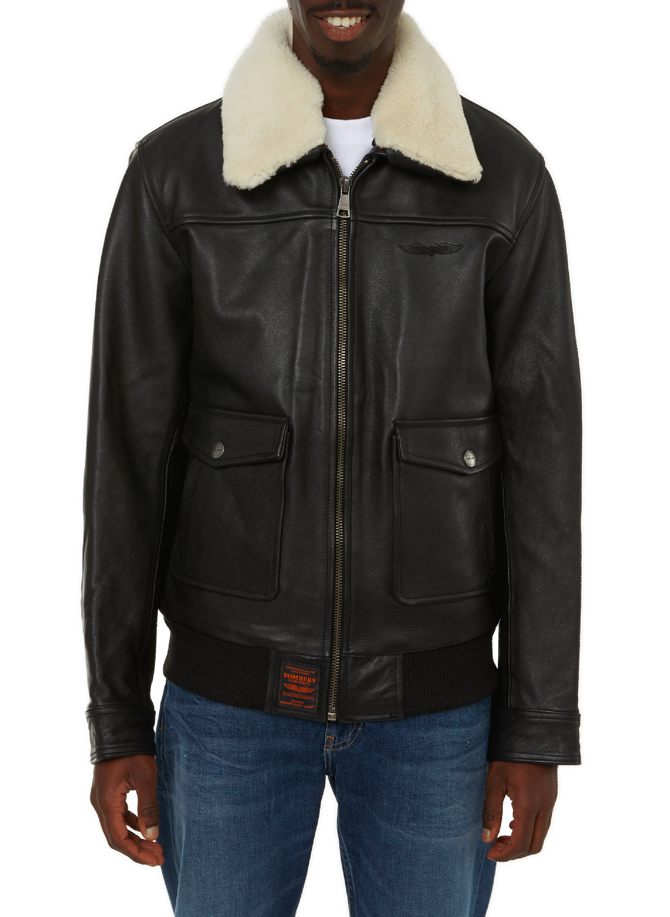 BOMBERS ORIGINAL Leather jacket Black