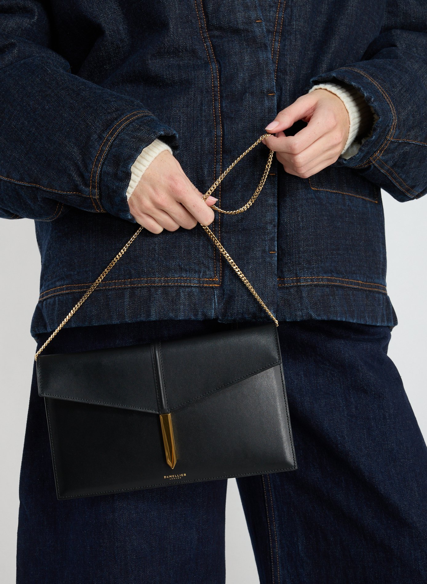 Cleo leather handbag DEMELLIER LONDON Black