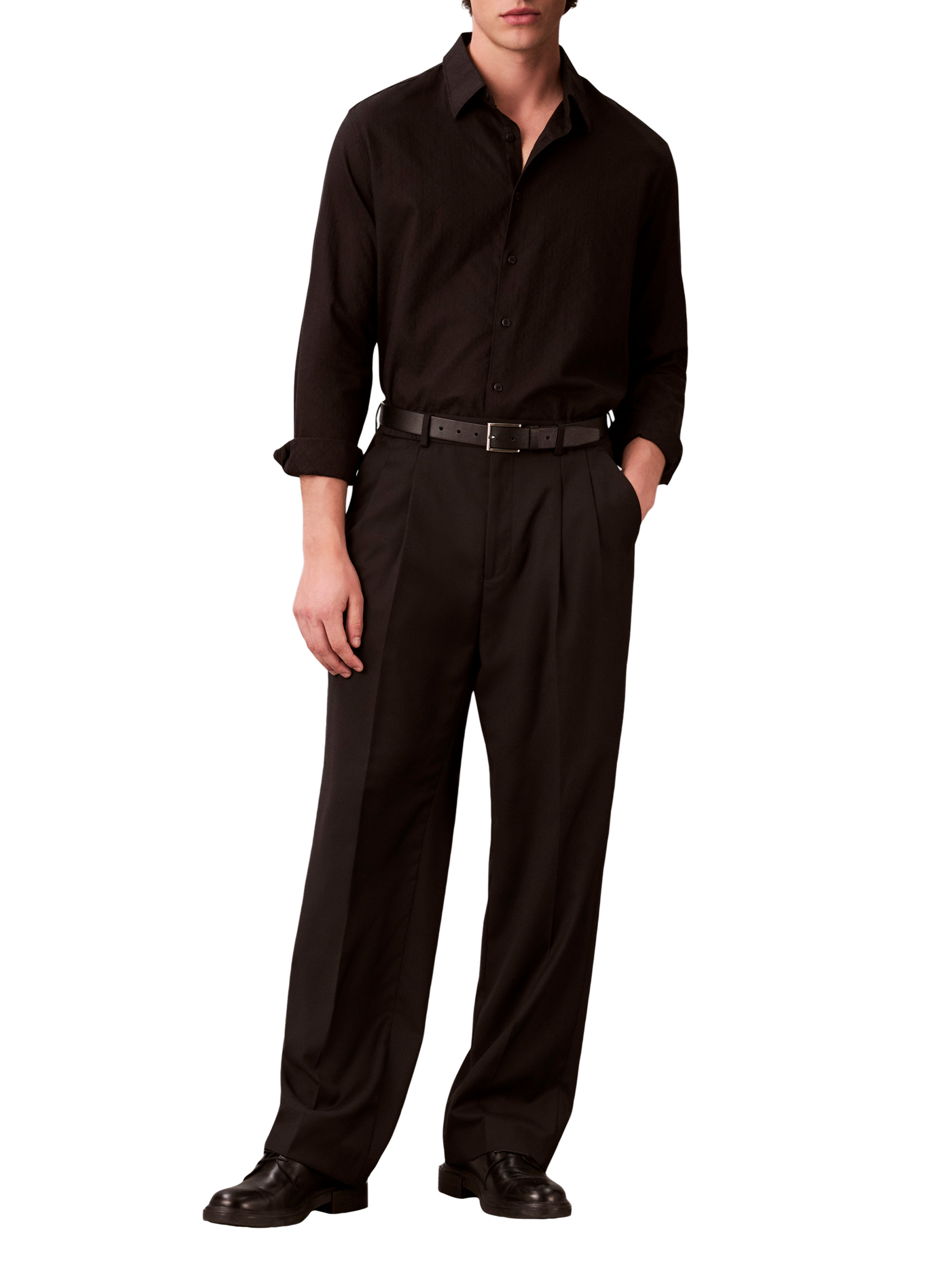 Straight cut cotton Shirt CALVIN KLEIN Black