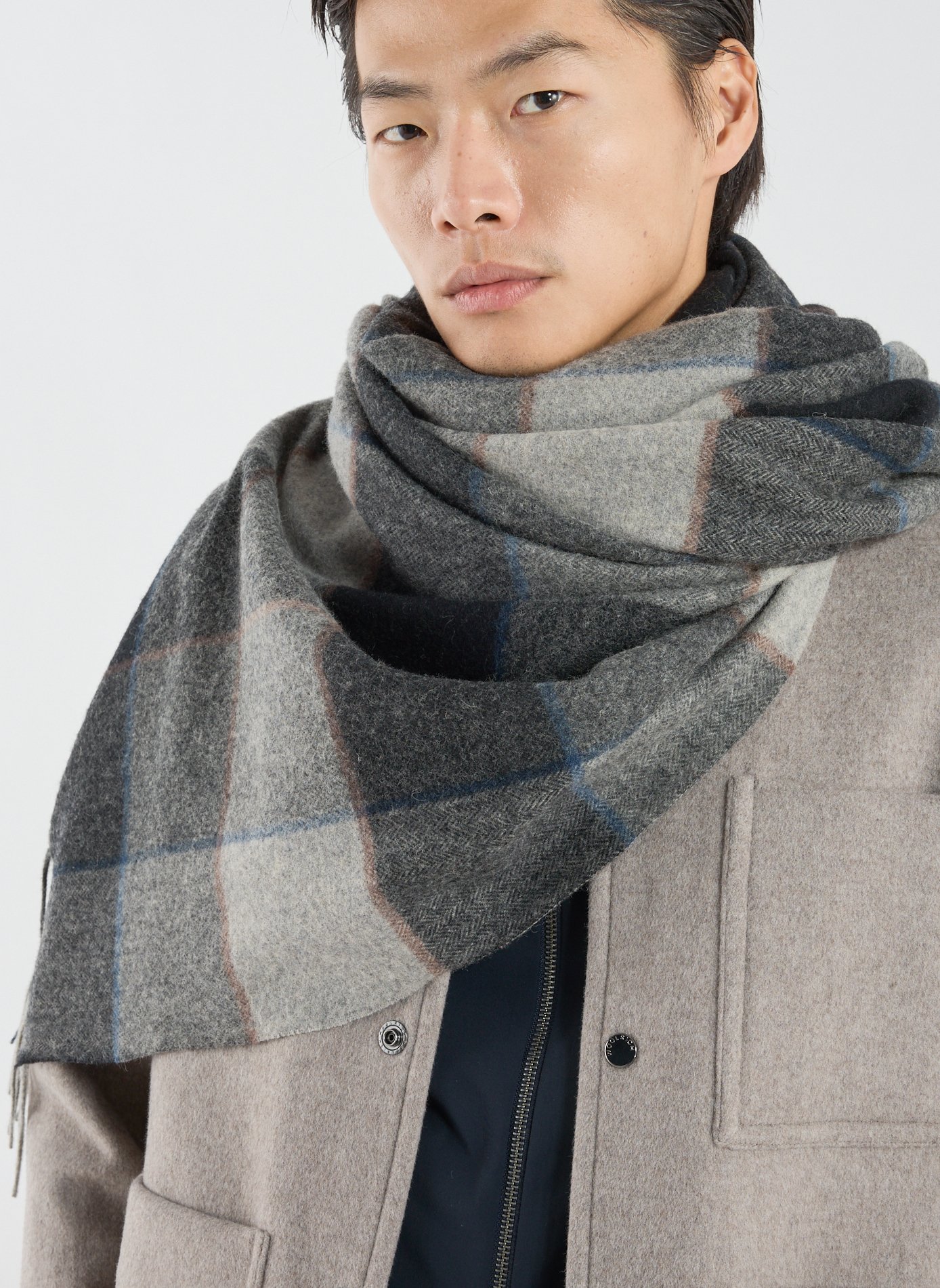 Wool check scarf SAISON 1865 Multicolour