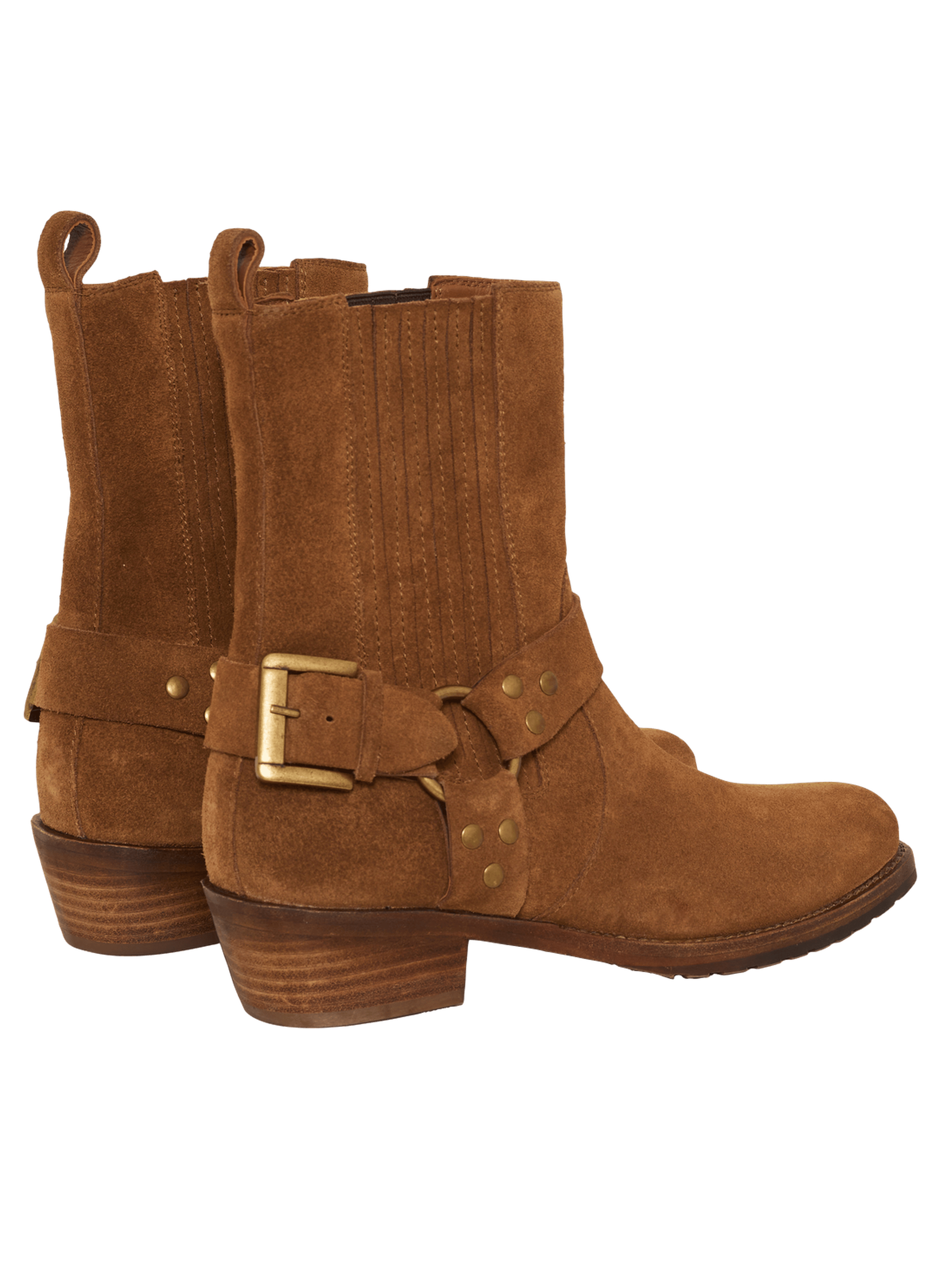 Boots en cuir velours - aaron PABLO Marron