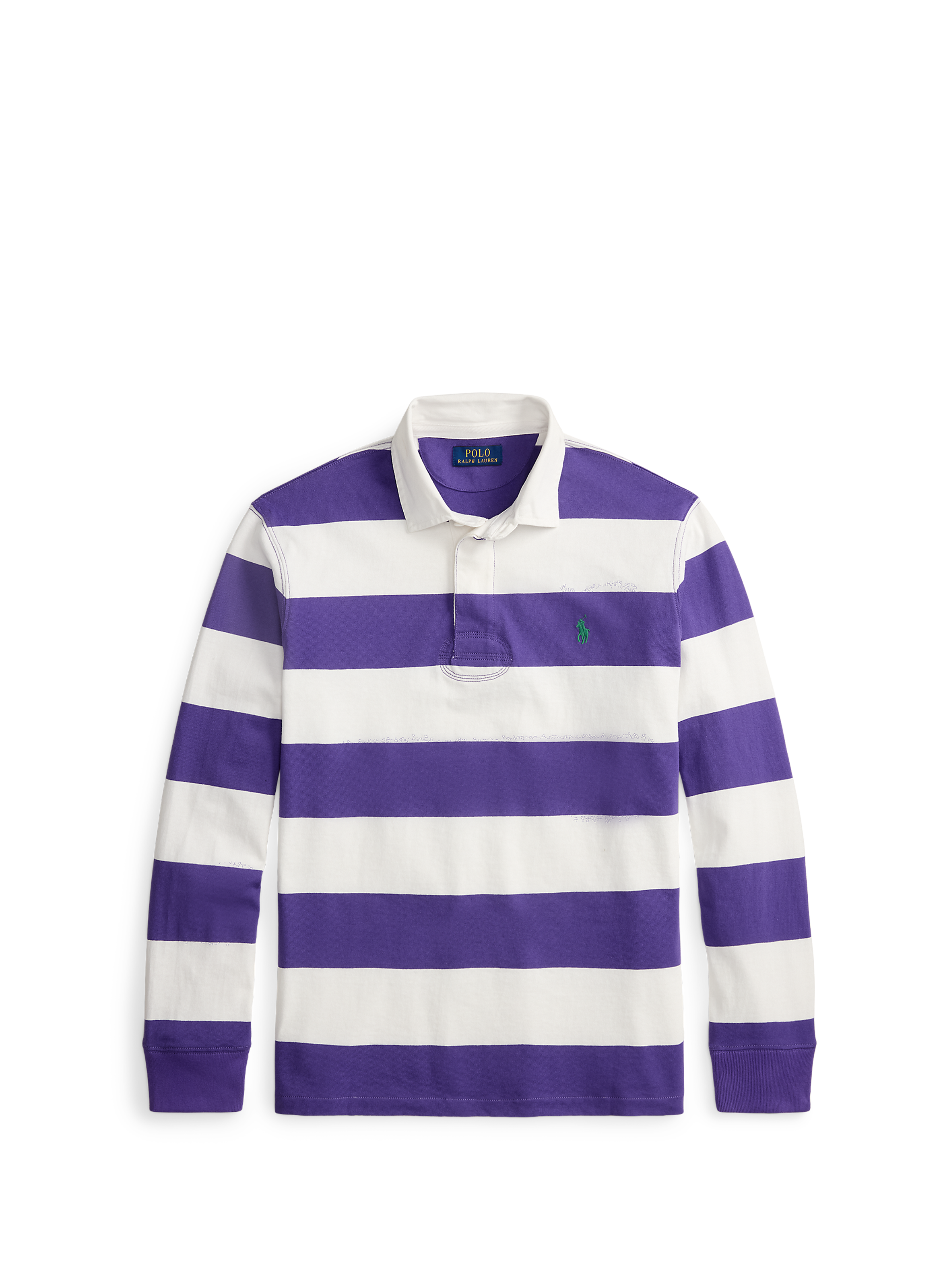 Polo rayé manches longues en coton POLO RALPH LAUREN Violet