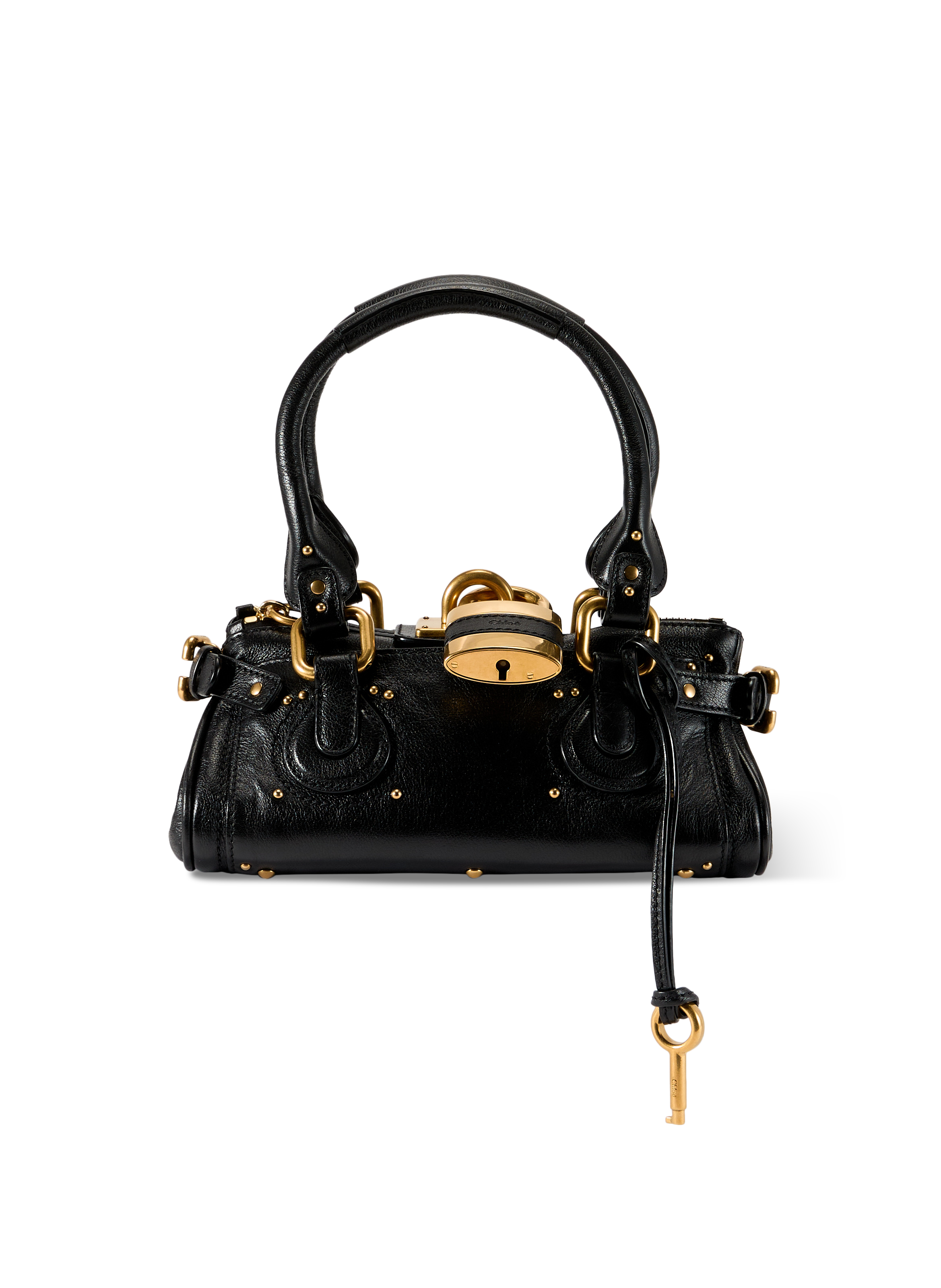 Sac à main en cuir de buffle grainé CHLOÉ Noir