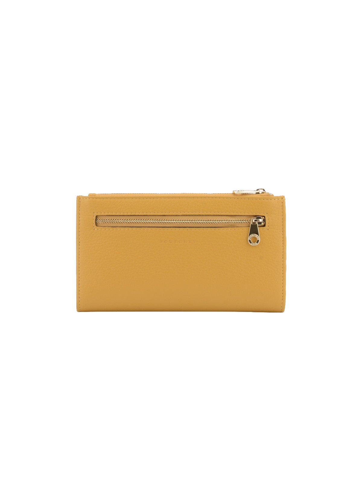 Hebdo | Portefeuille compagnon GM en cuir de veau grainé POURCHET Jaune