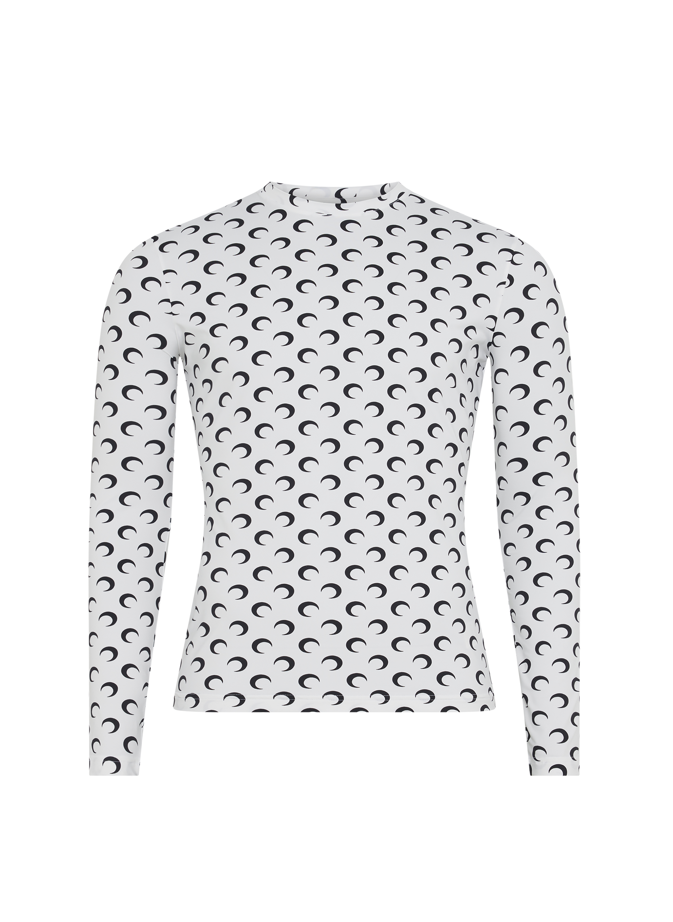 Regenerated all over moon jersey second skin top MARINE SERRE White