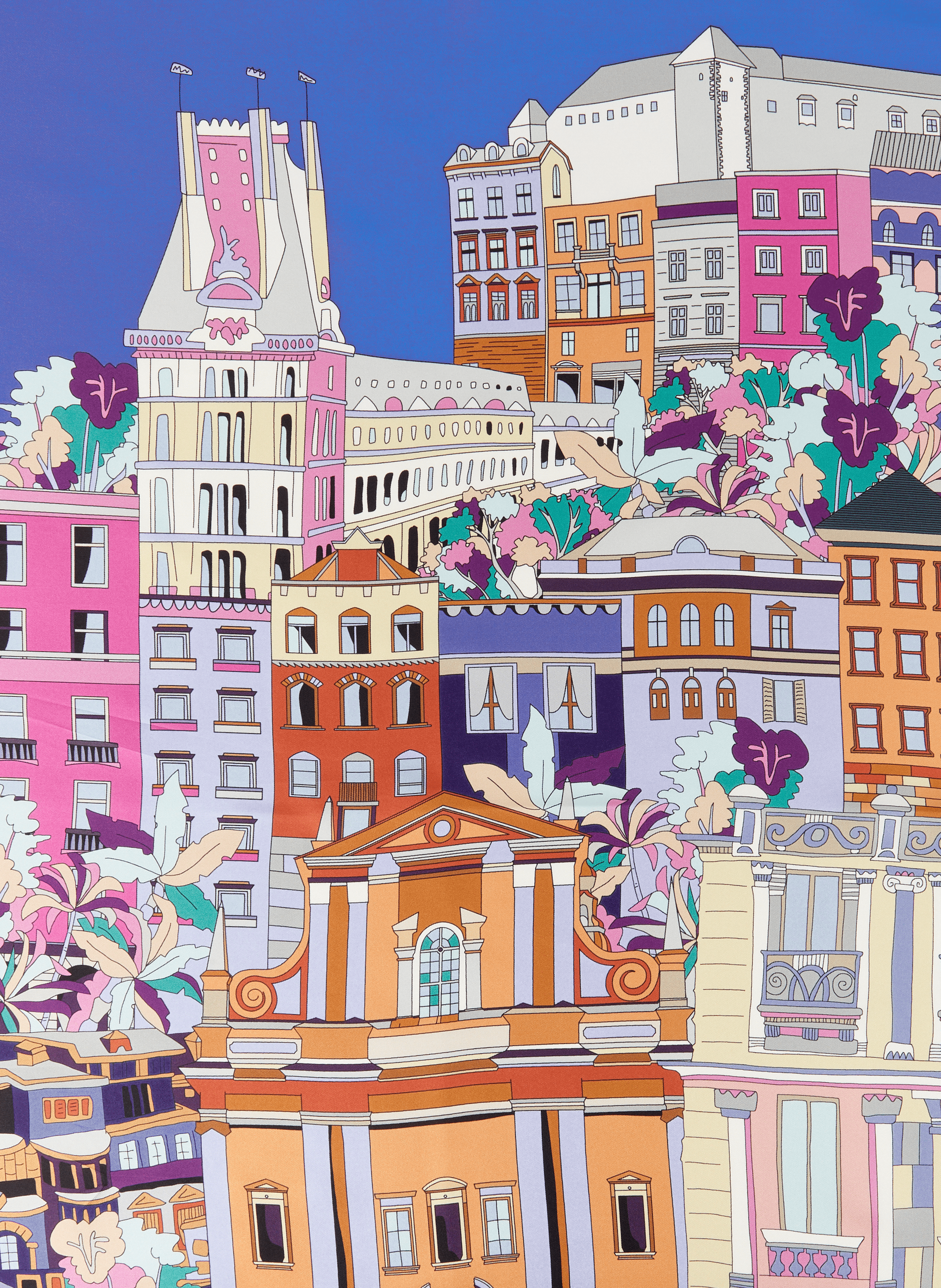 Printed silk scarf AU PRINTEMPS PARIS Multicolour