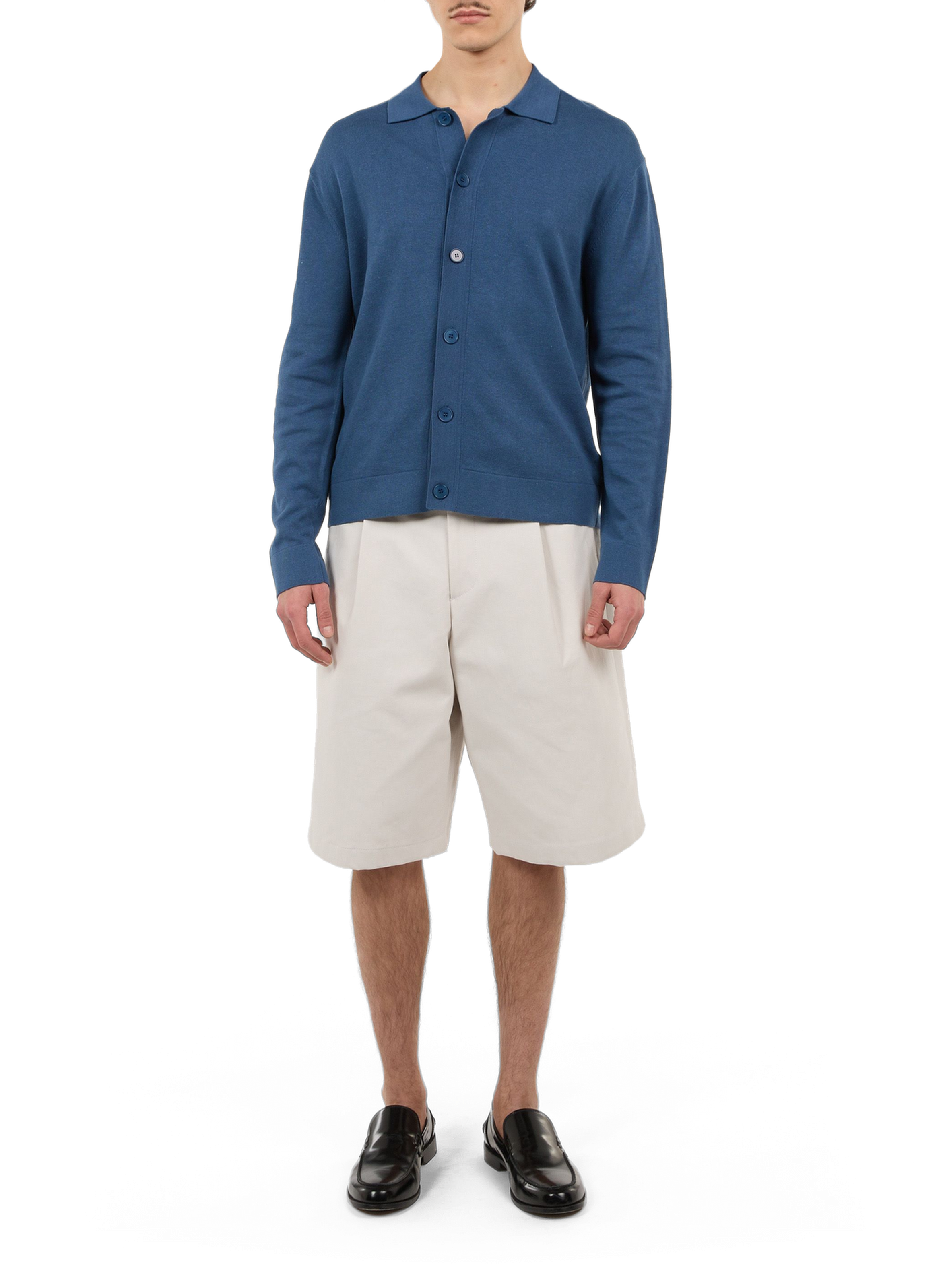 Cardigan Holo en lin et coton SAISON 1865 Bleu