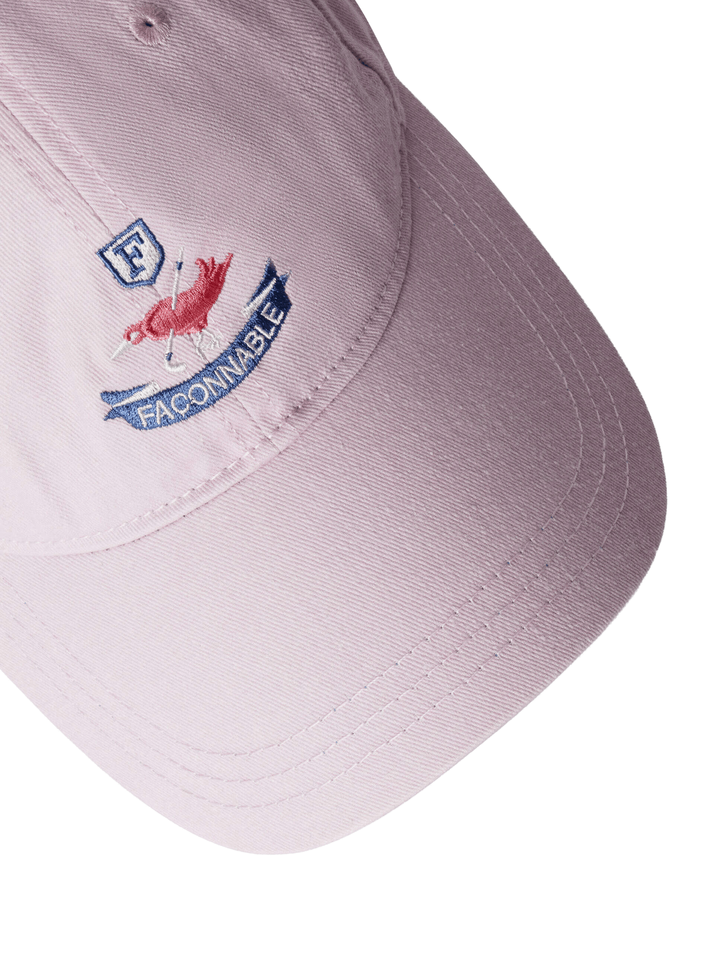 Casquette brodée en coton FACONNABLE Rose
