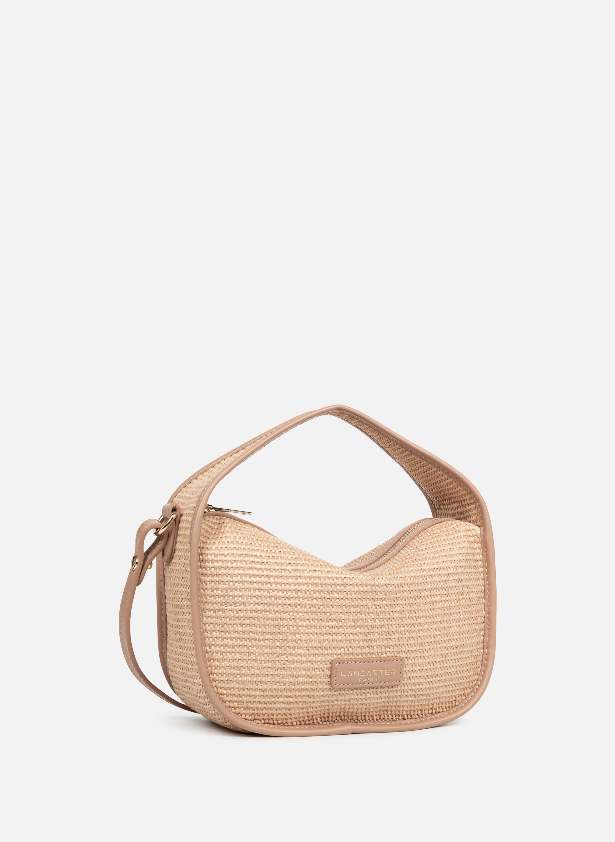Small shoulder bag - mini osier LANCASTER Beige