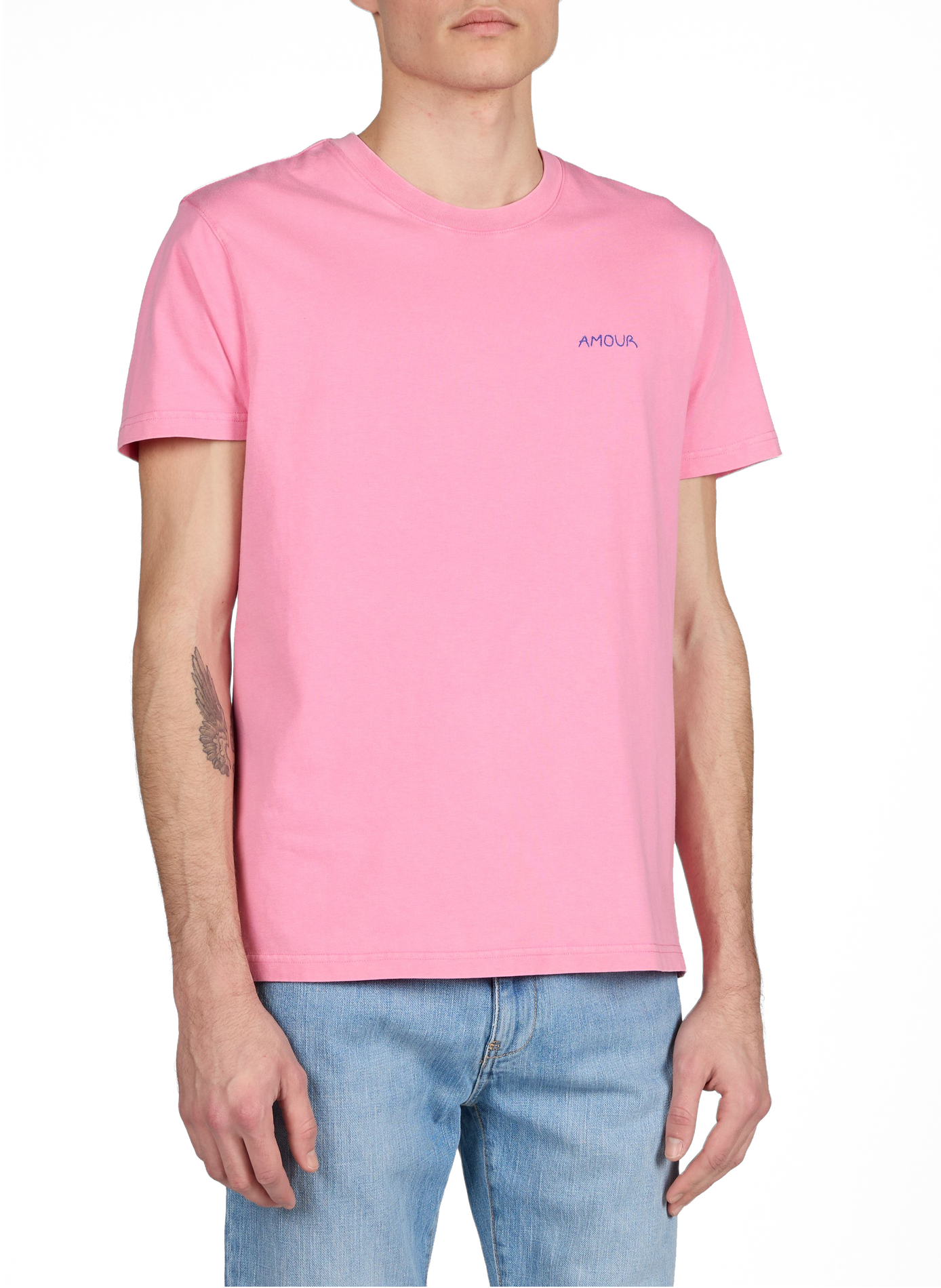 Popincourt straight organic cotton t-shirt MAISON LABICHE Pink