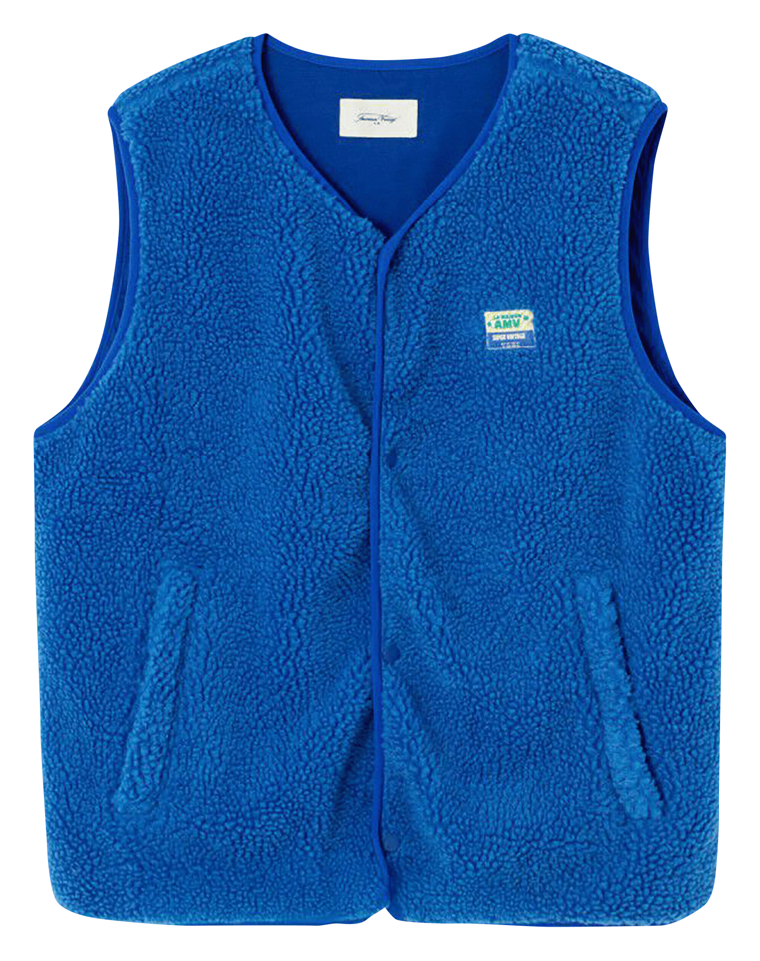 Veste col rond en sherpa hoktown AMERICAN VINTAGE Bleu