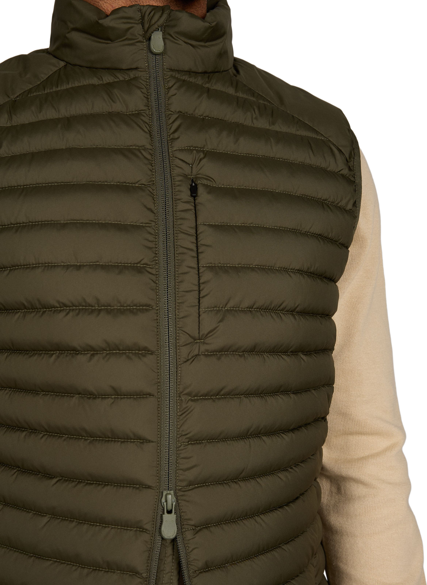 Doudoune droite sans manches matelassée SAVE THE DUCK Kaki