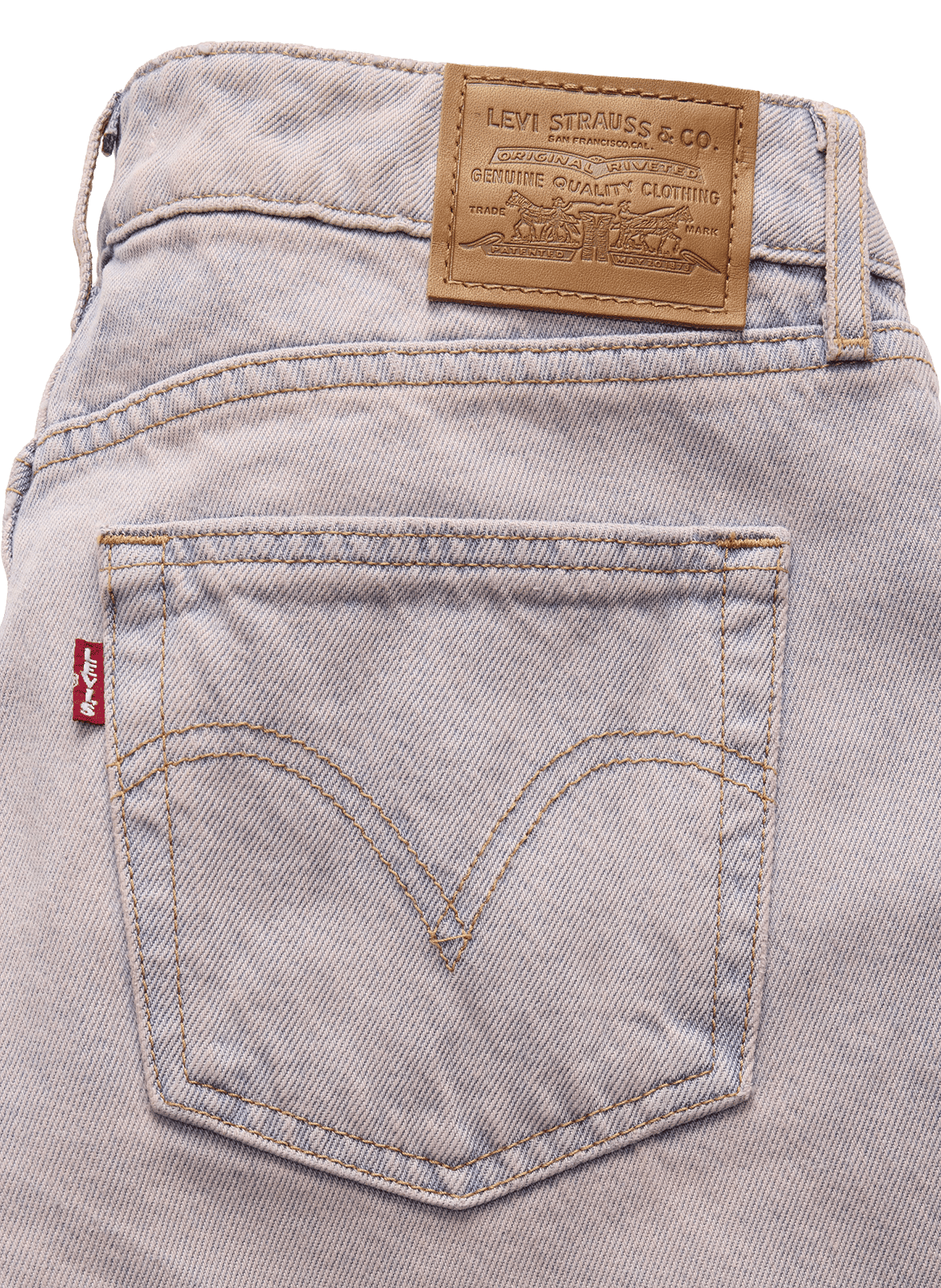 Jean droit en coton LEVI'S Rose