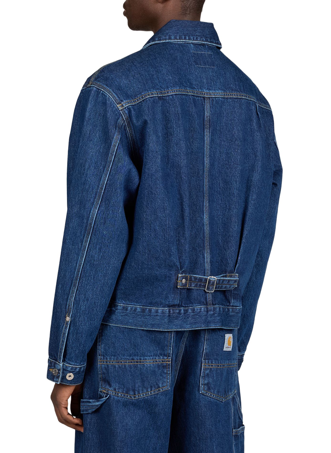 Jacket with classic cotton denim collar CARHARTT WIP Blue